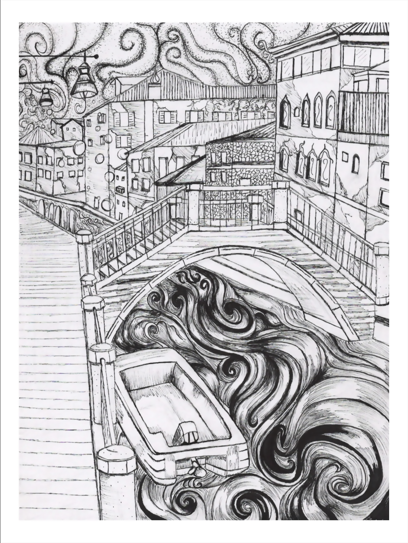 DEJA VU CANALS Art Print