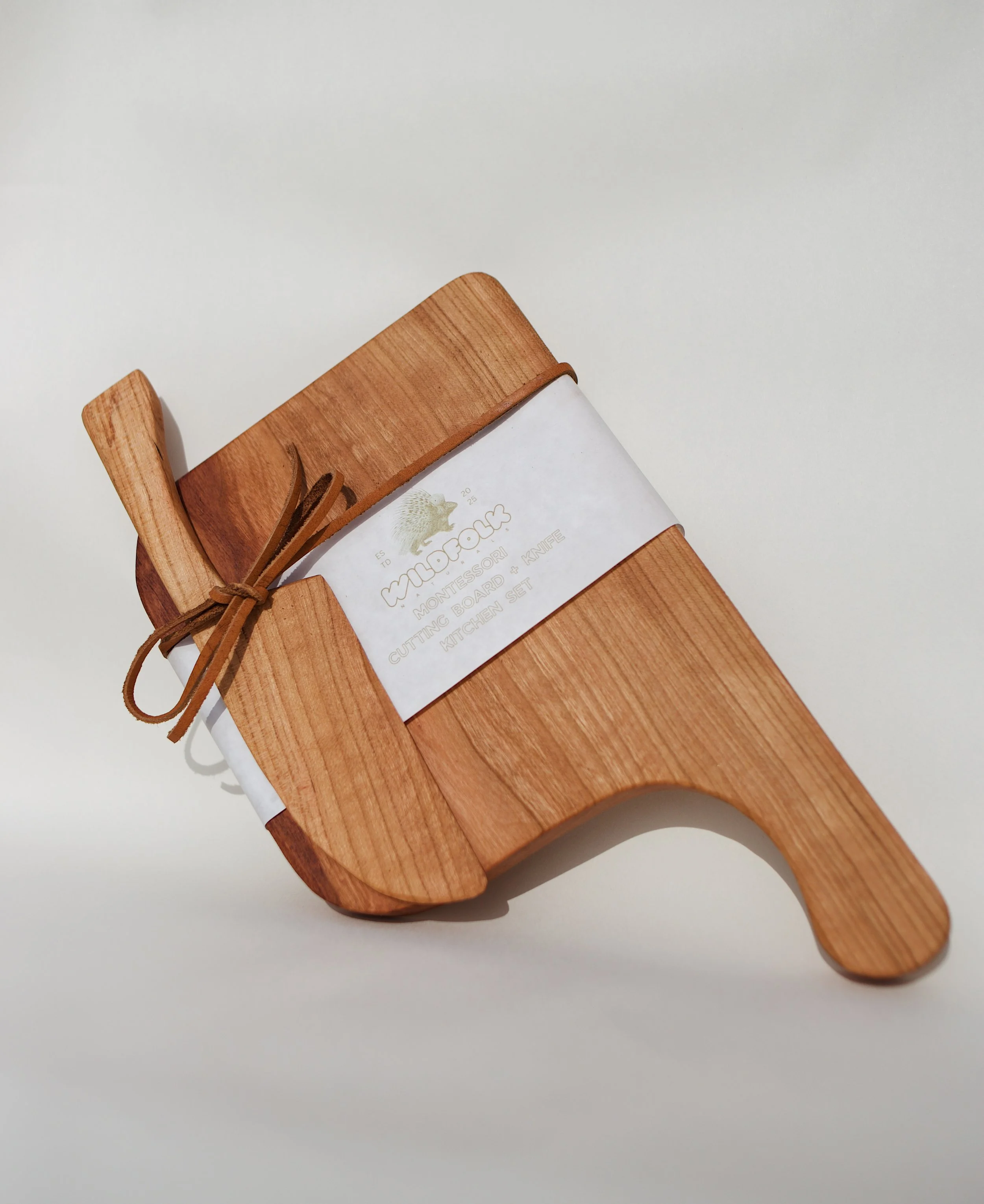 Montessori Kid's Cutting Board and Knife Set