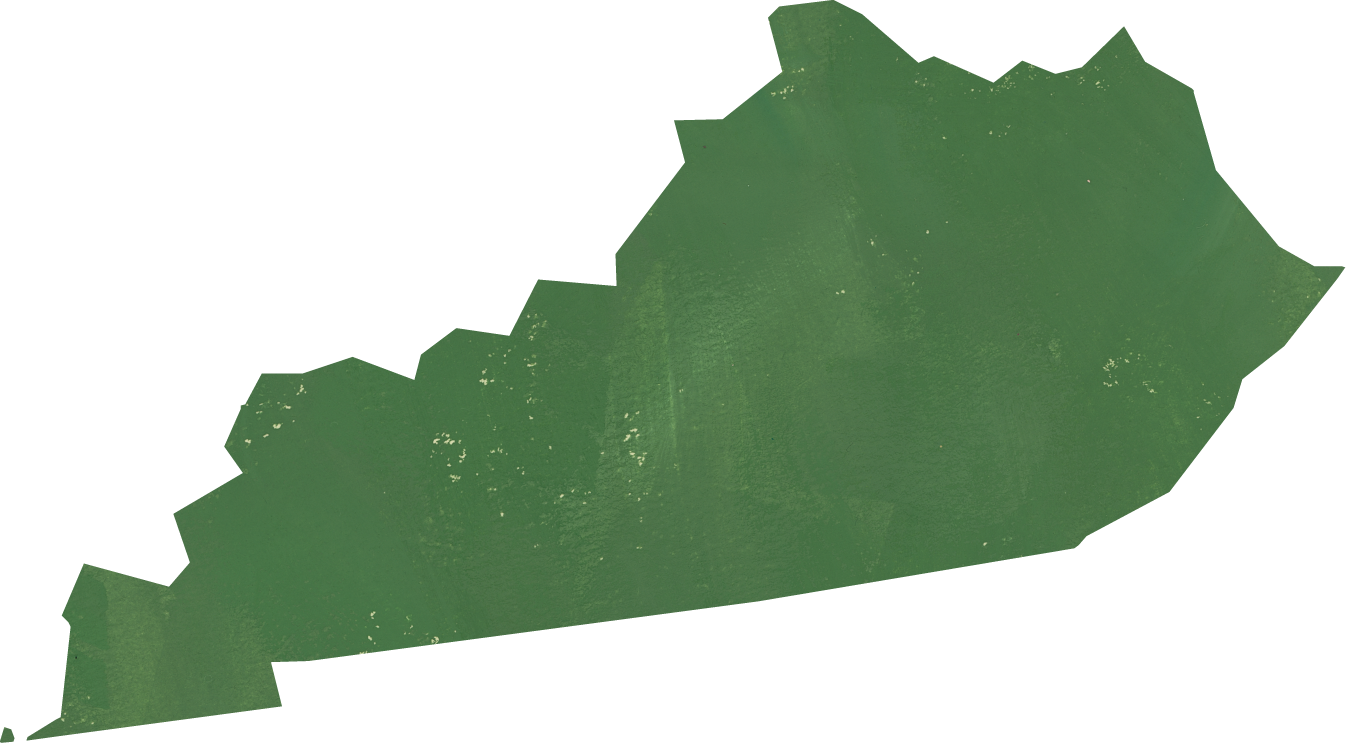 An outline of Kentucky