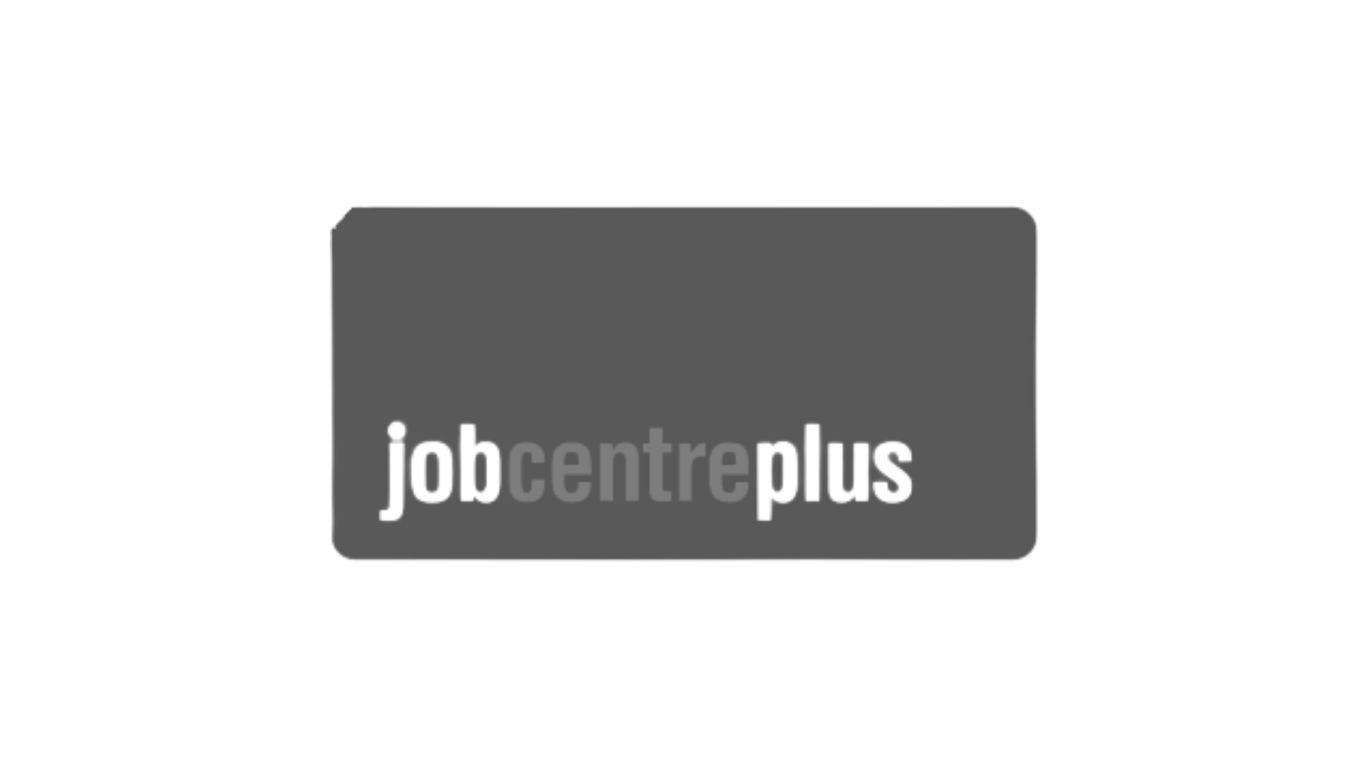 Gray rectangular logo with the text "jobcentreplus" in lowercase letters.