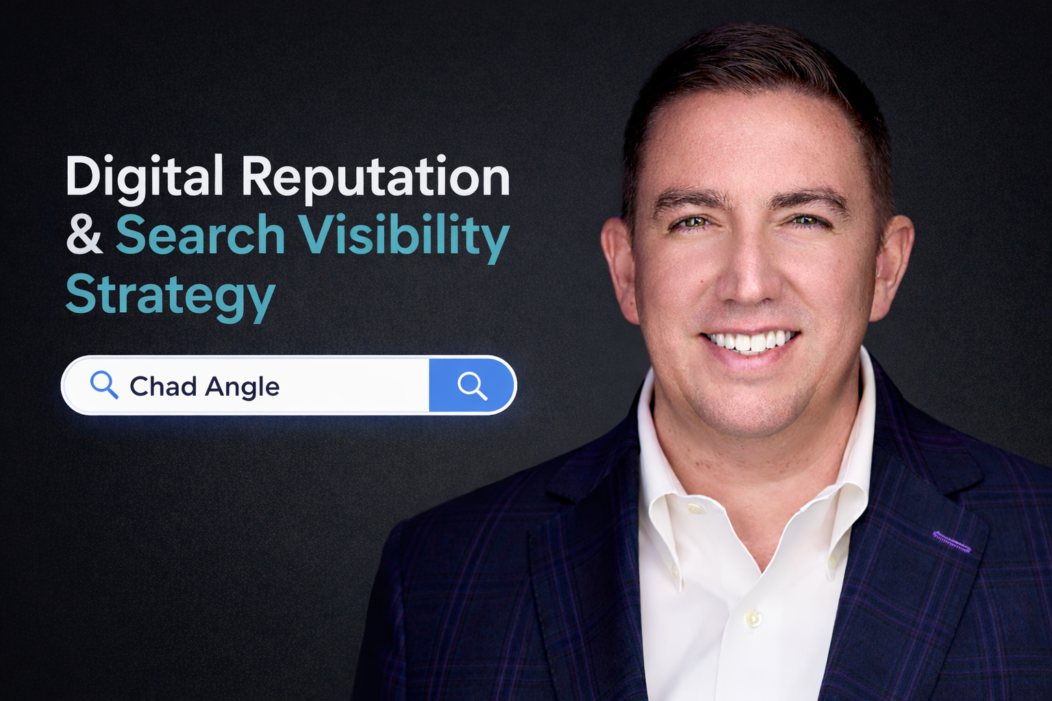 Chad Angle digital reputation and search visibility concept showing name in search results