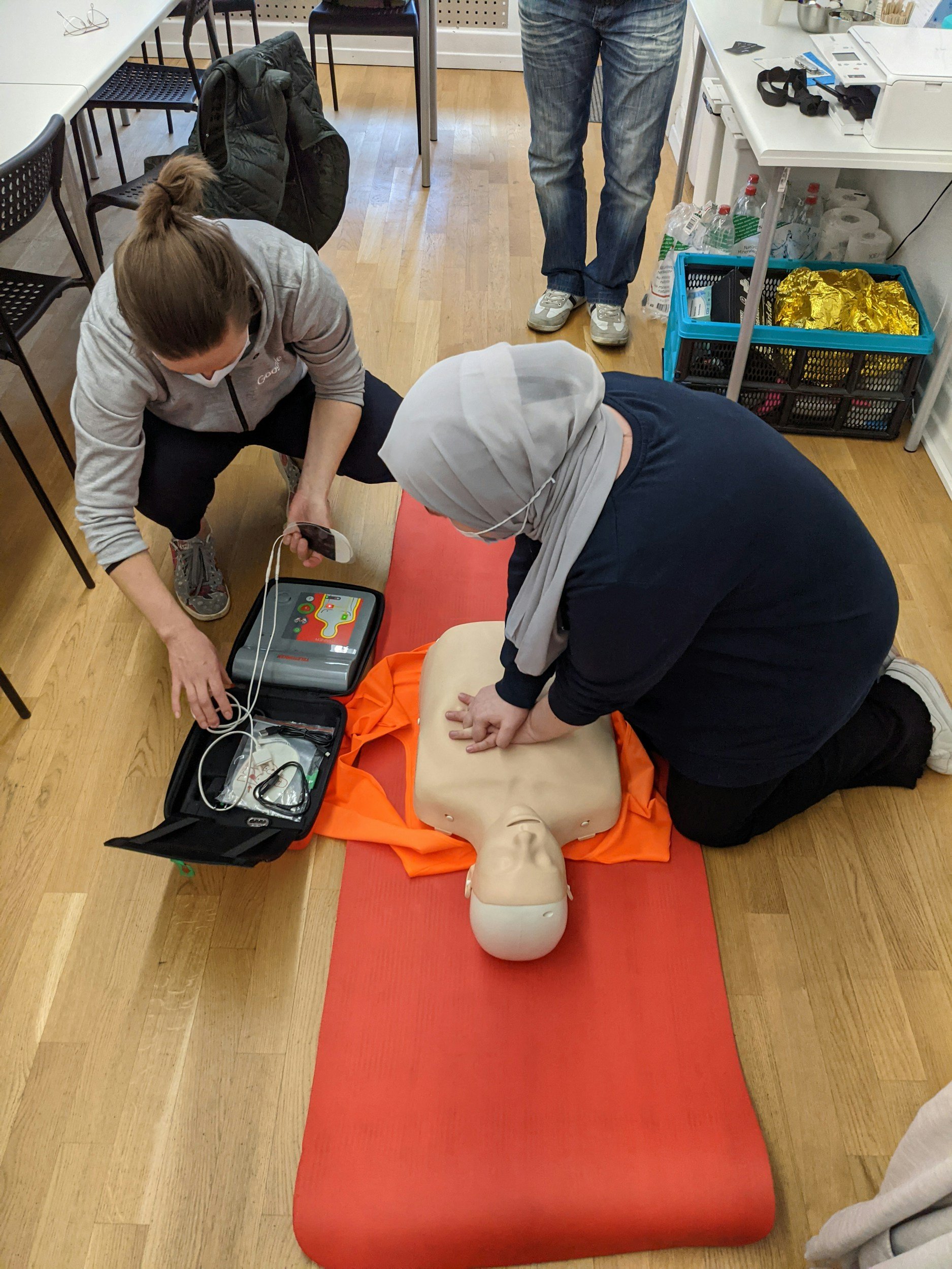 CPR training in action