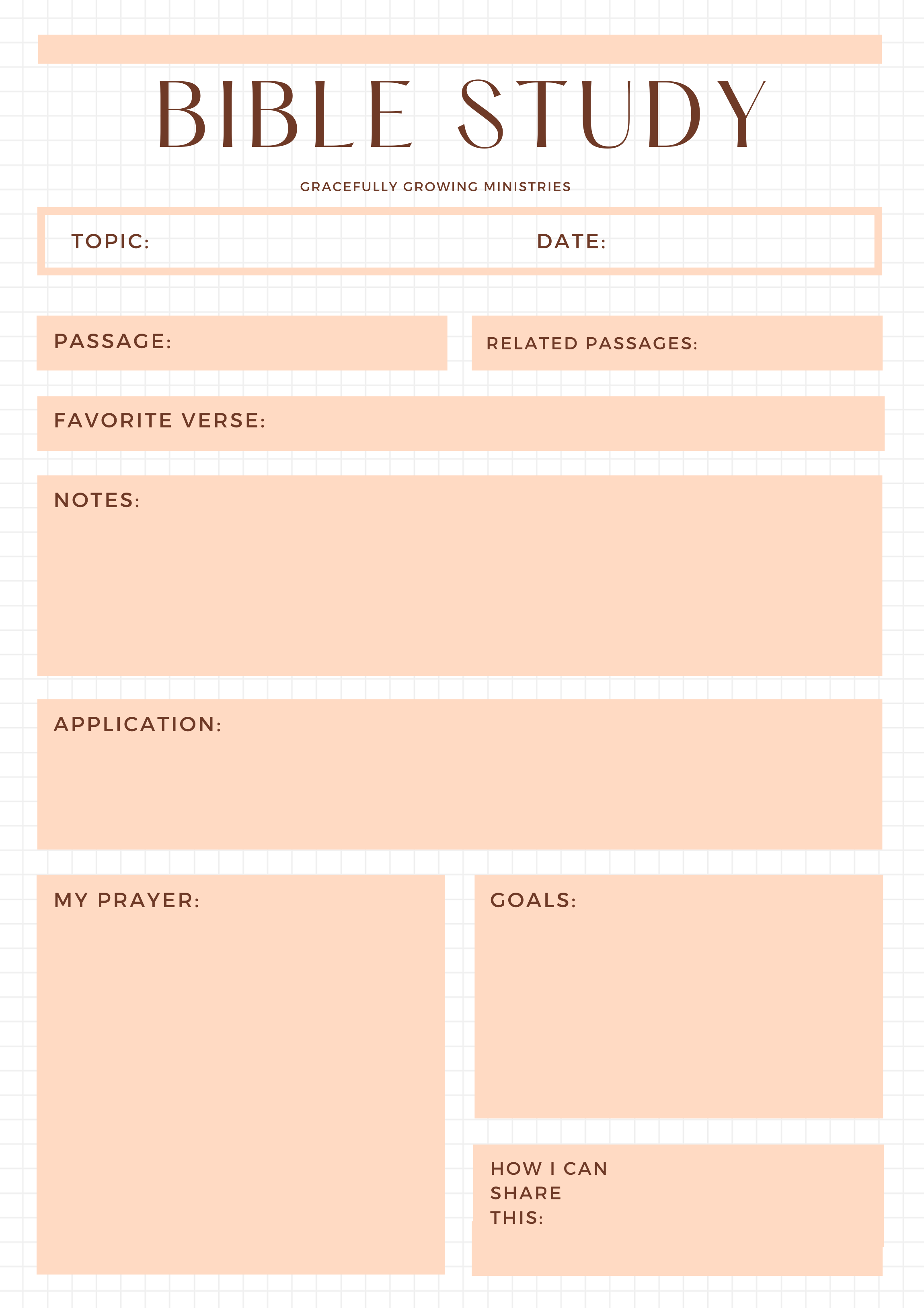 Bible Study Printable