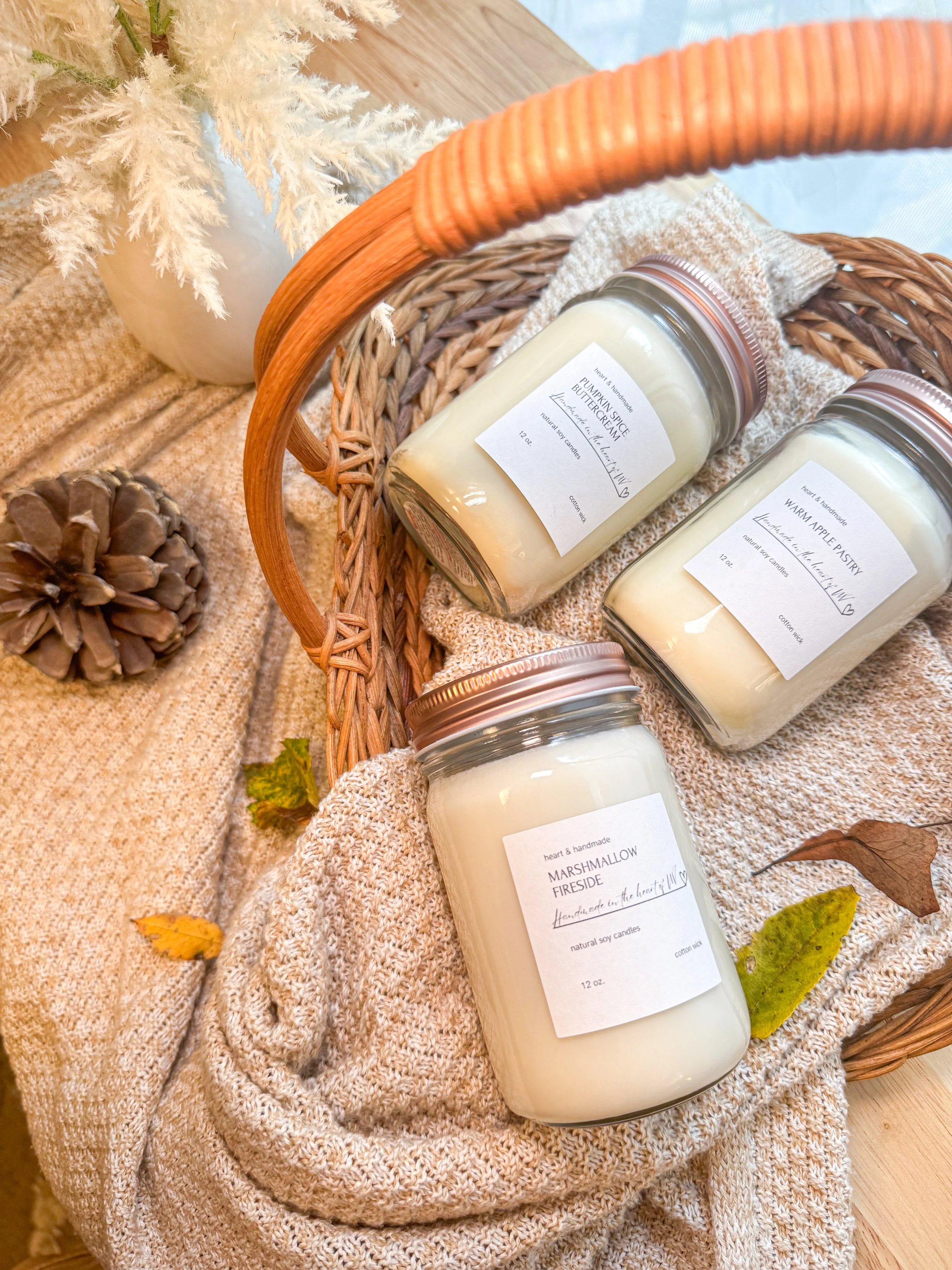 Soy Mason Jar Candles | 12 oz