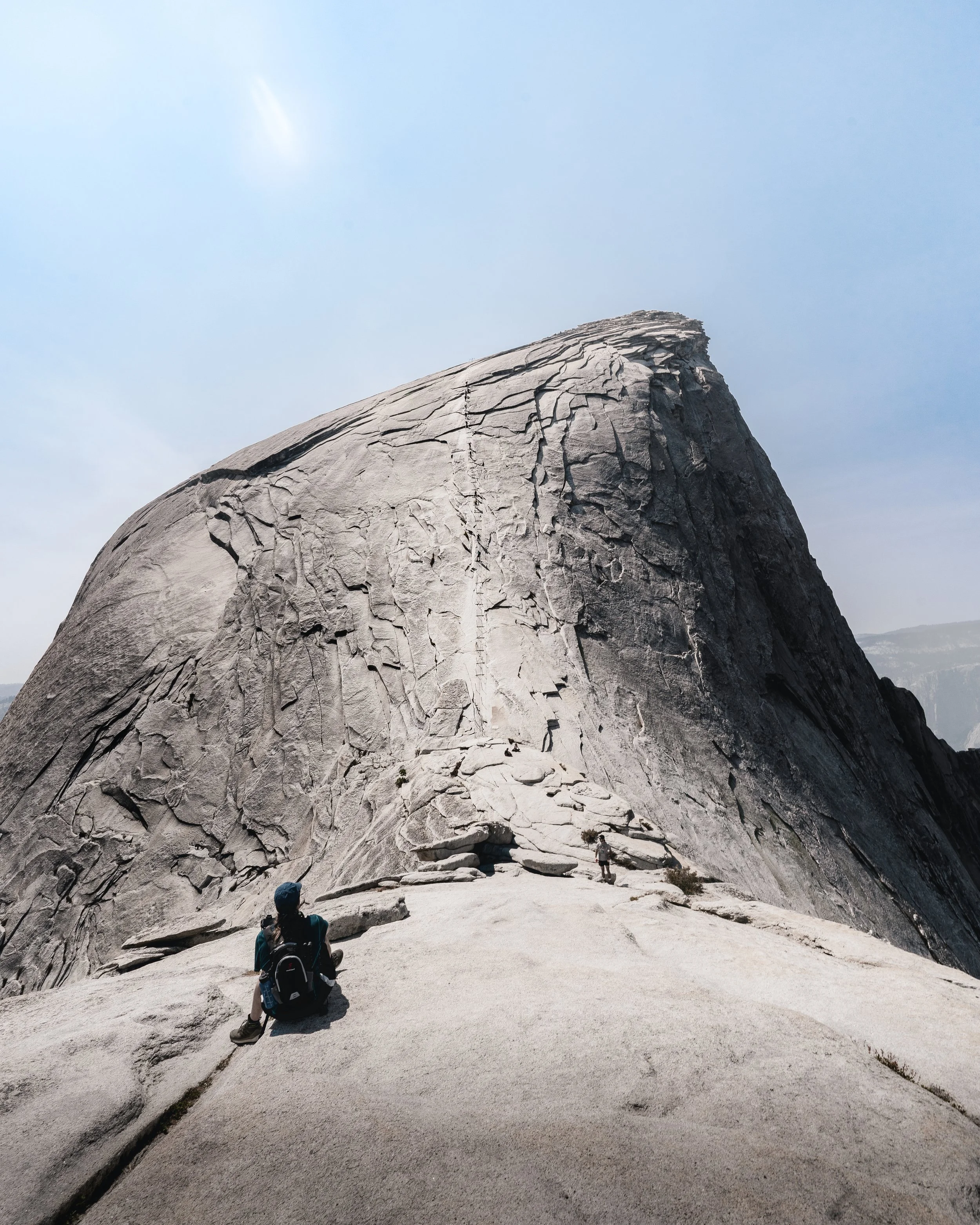 base of half dome upward sloping curve