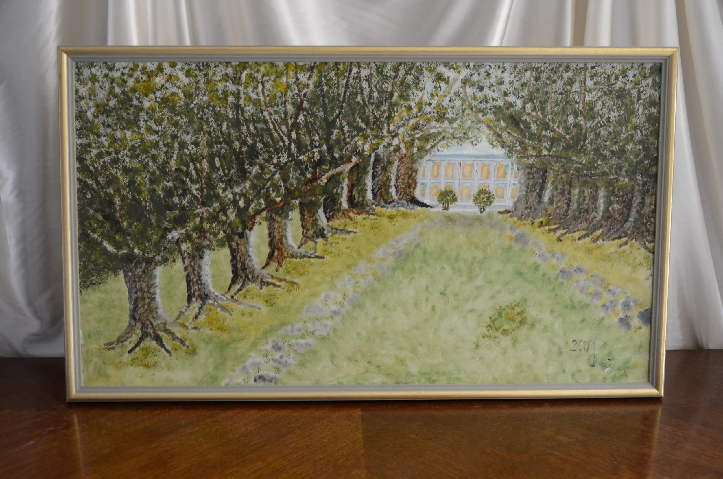 Fasor házzal | olaj farostlemezen | 2001