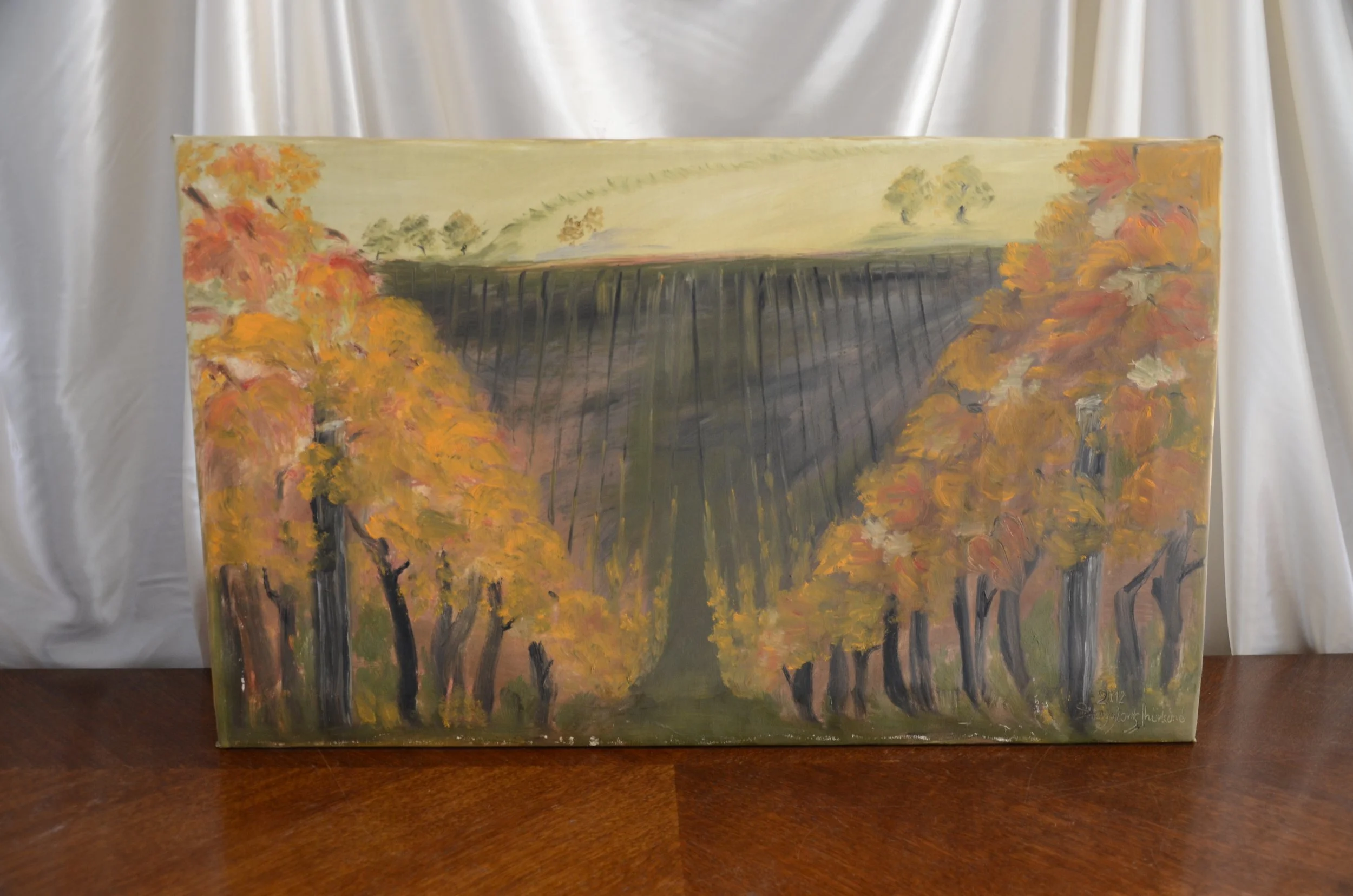 Szőlősorok | olaj vásznon | 2012