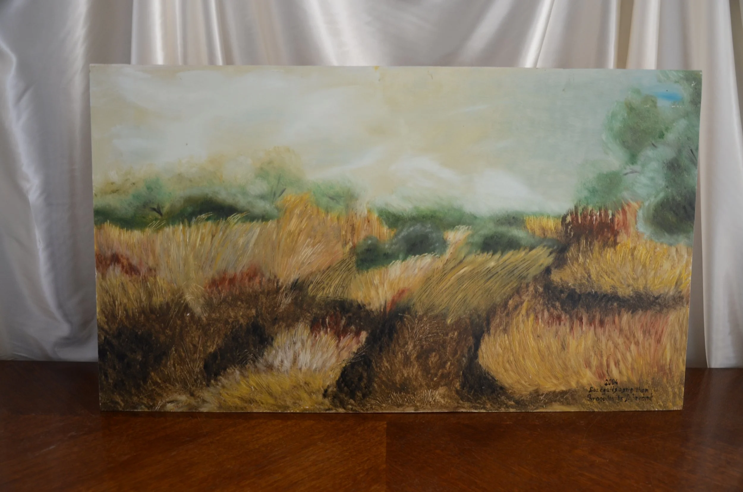 Gazégetés a szigetben | 
olaj farostlemezen | 
2004