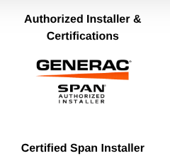 Circuit X Electric authorized installer certification for SPAN smart electrical panel systems and Generac backup generators.