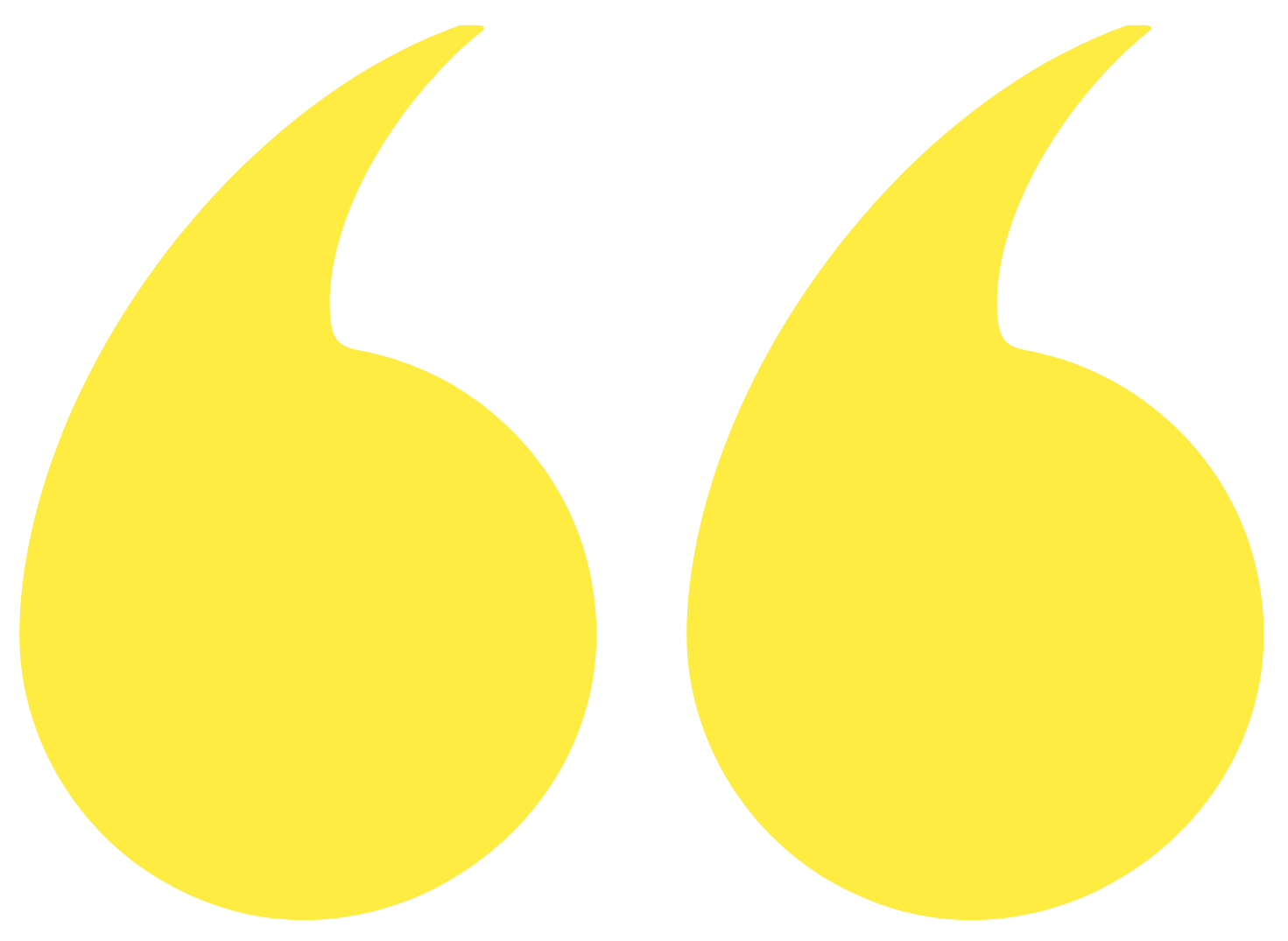 Bold yellow quotation marks on a black background.