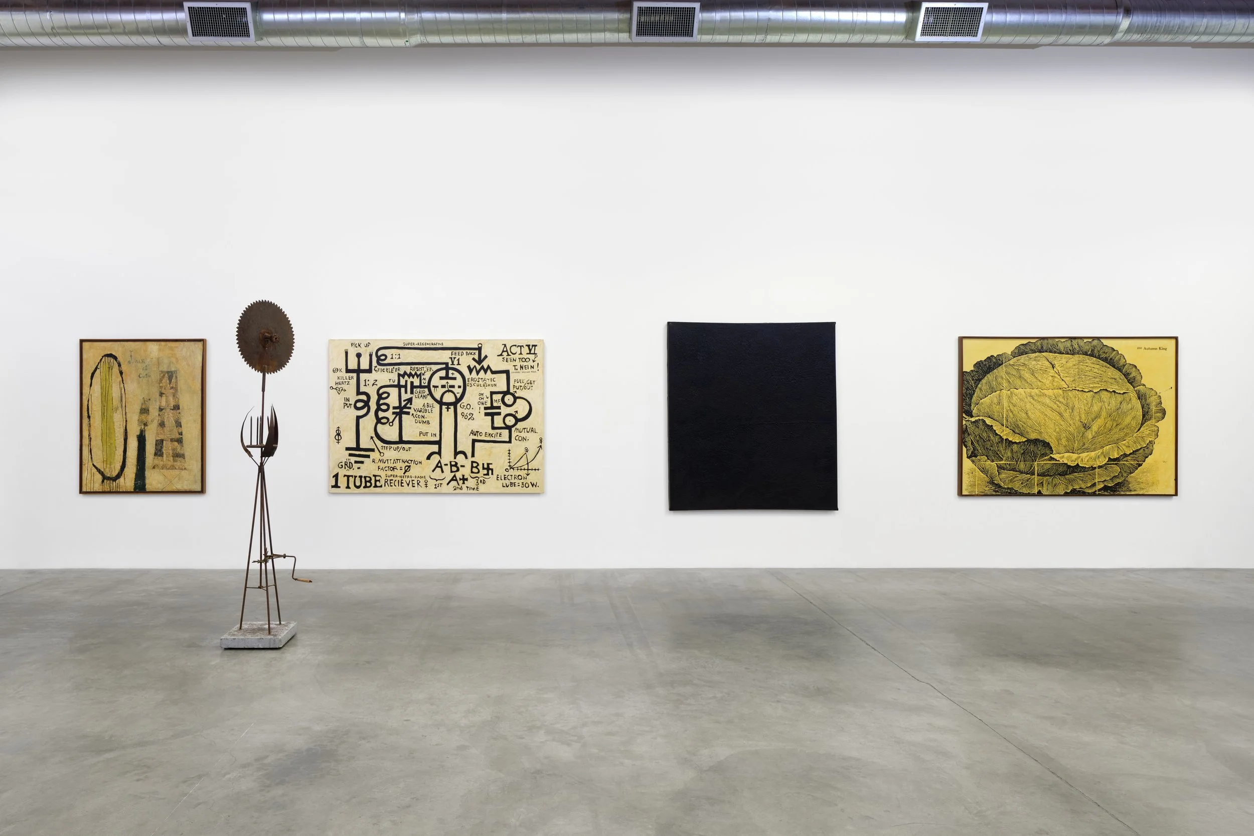  Wally Hedrick: SEX POLITICS RELIGION Installation view at The Box 2026  Photo: Paul Salveson 