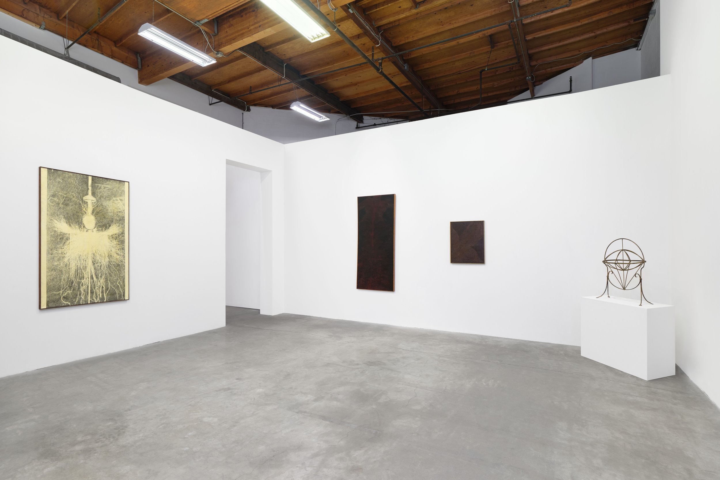  Wally Hedrick: SEX POLITICS RELIGION Installation view at The Box 2026  Photo: Paul Salveson 