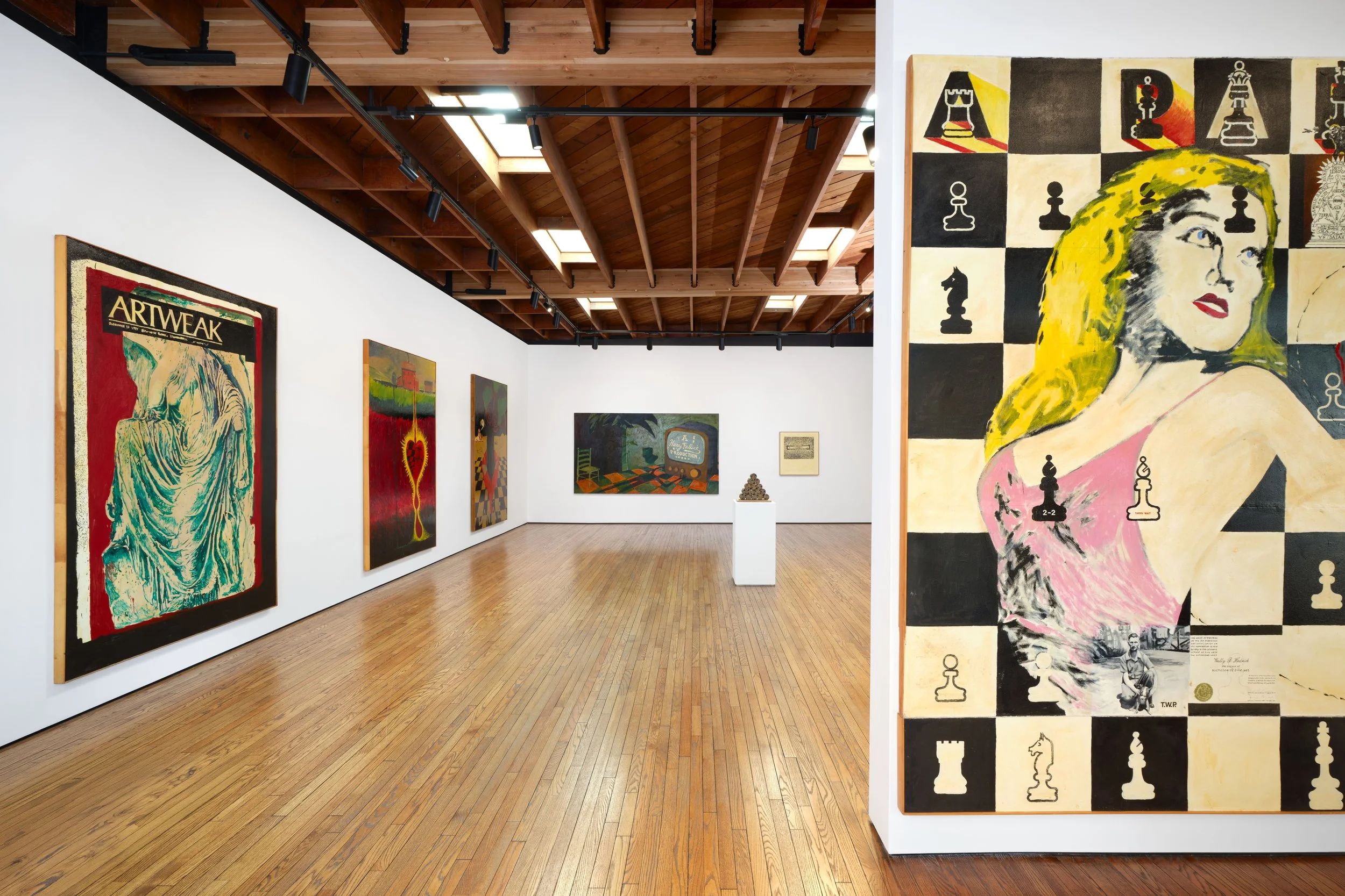  Wally Hedrick: SEX POLITICS RELIGION Installation view at Parker Gallery 2026  Photo: Paul Salveson 