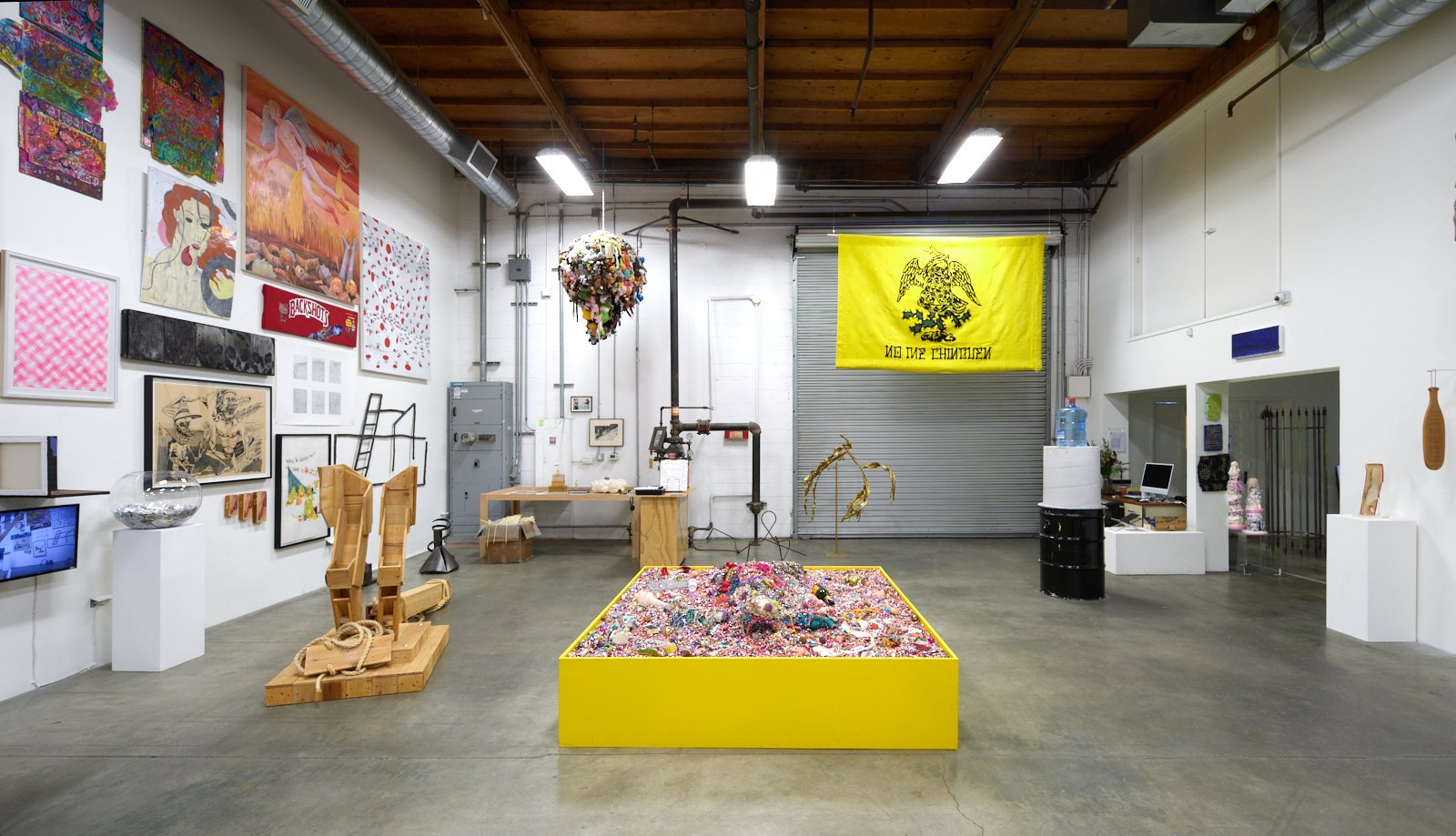   Installation view of  Phallus :: Fascinum :: Fascism , 2025. Courtesy of the artists and The Box LA. Photo: Fredrik Nilsen  