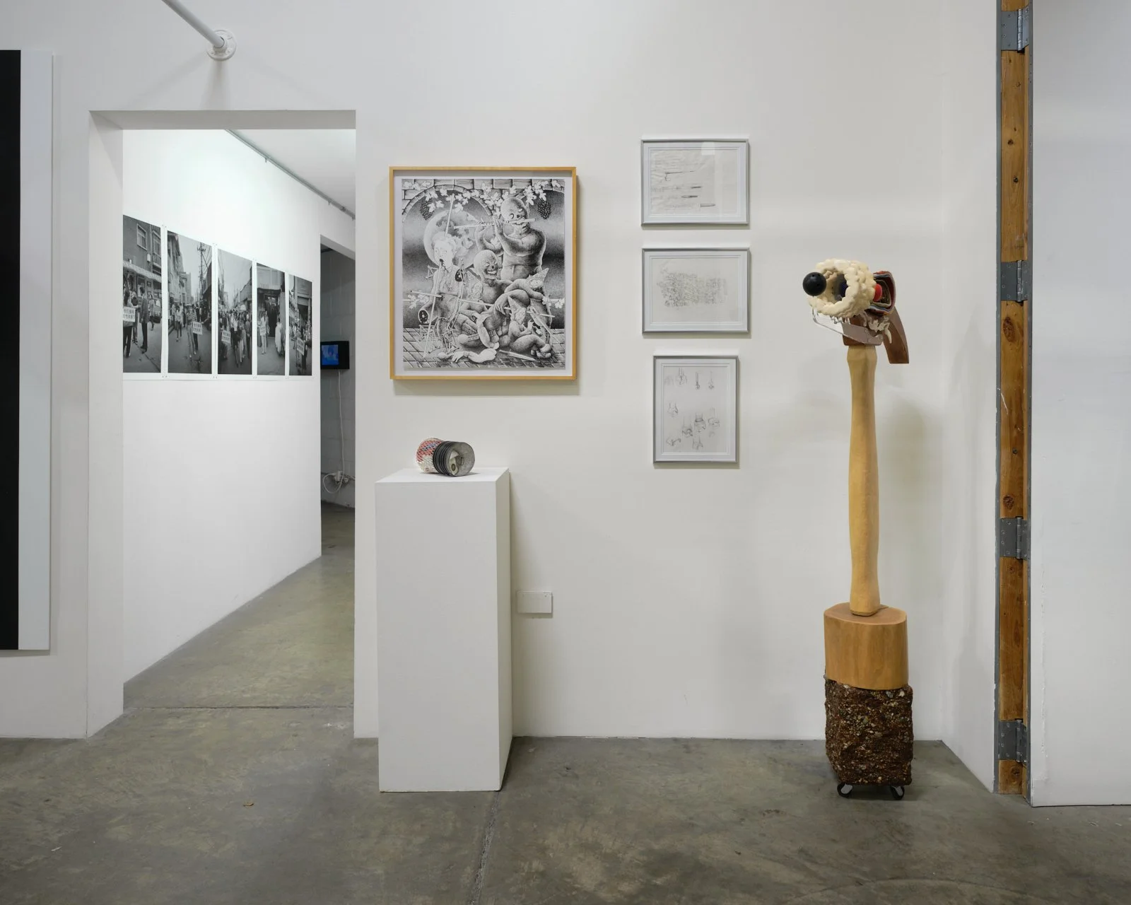  Installation view of  Phallus :: Fascinum :: Fascism , 2025. Courtesy of the artists and The Box LA. Photo: Fredrik Nilsen 