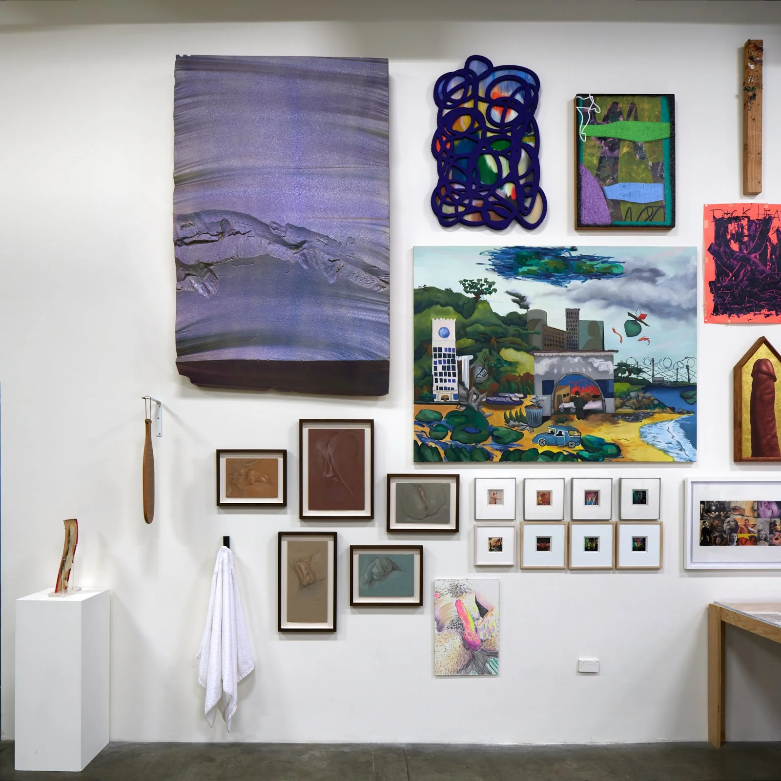  Installation view of  Phallus :: Fascinum :: Fascism , 2025. Courtesy of the artists and The Box LA. Photo: Fredrik Nilsen 