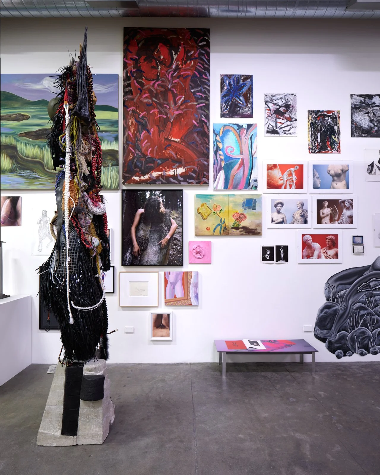  Installation view of  Phallus :: Fascinum :: Fascism , 2025. Courtesy of the artists and The Box LA. Photo: Fredrik Nilsen 