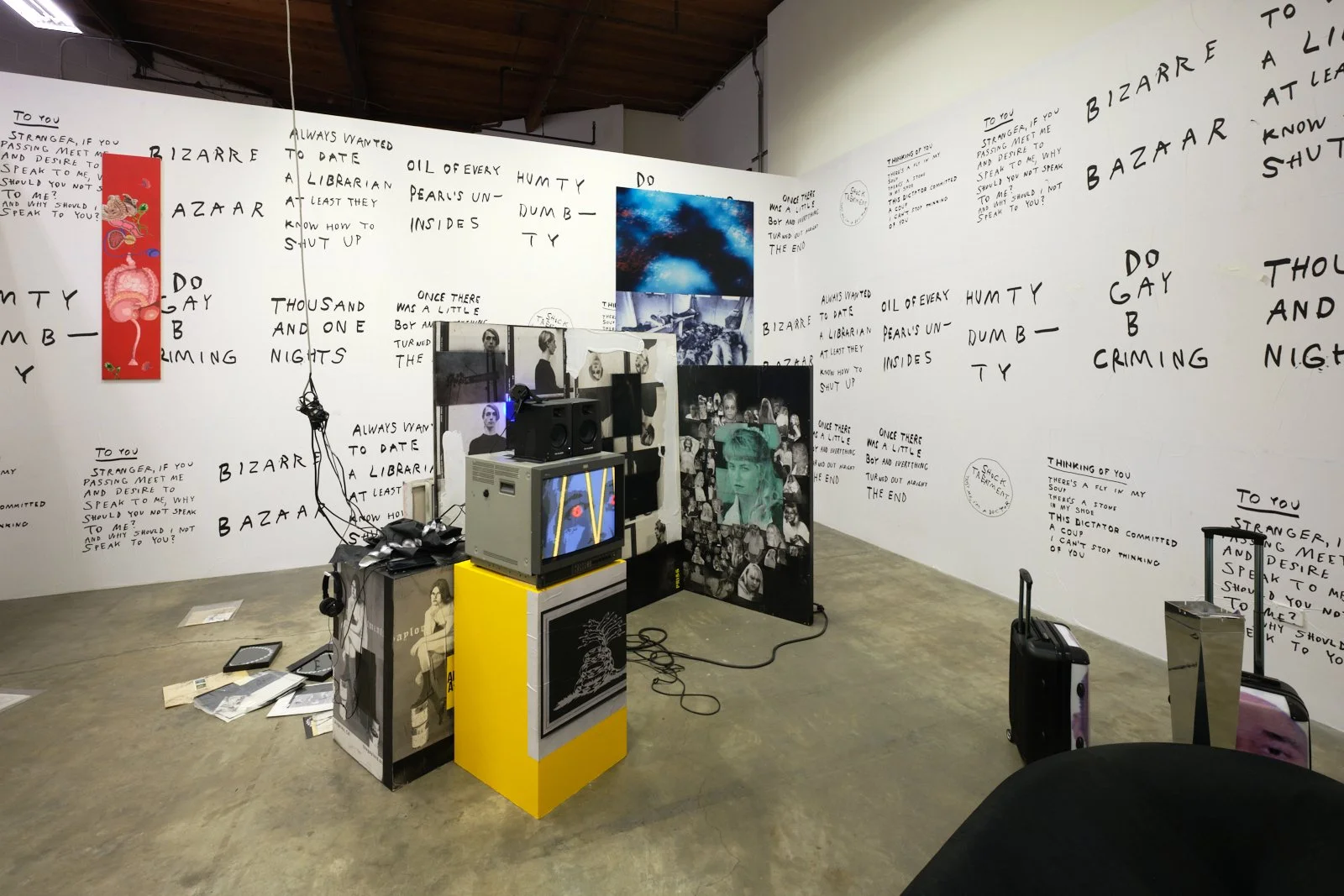  Installation view of  Phallus :: Fascinum :: Fascism , 2025. Courtesy of the artists and The Box LA. Photo: Fredrik Nilsen 