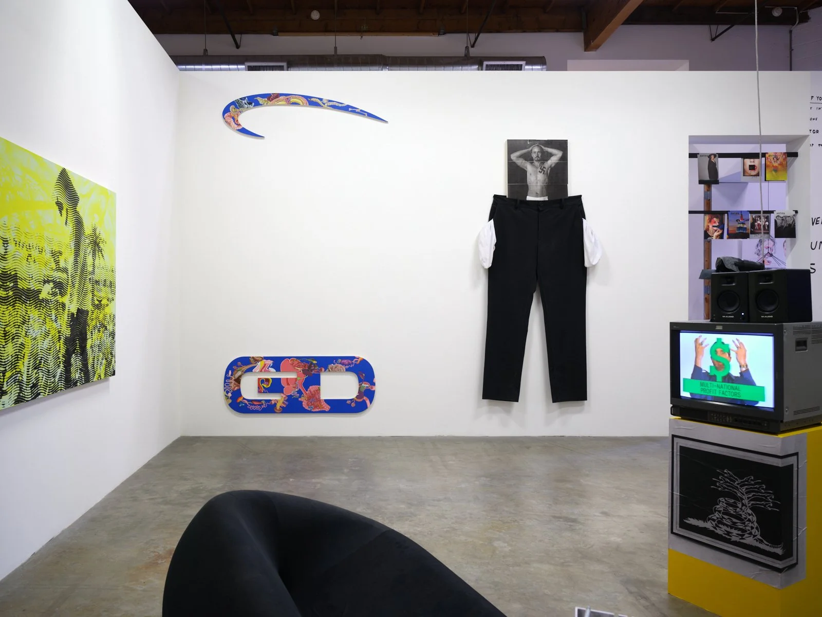  Installation view of  Phallus :: Fascinum :: Fascism , 2025. Courtesy of the artists and The Box LA. Photo: Fredrik Nilsen 