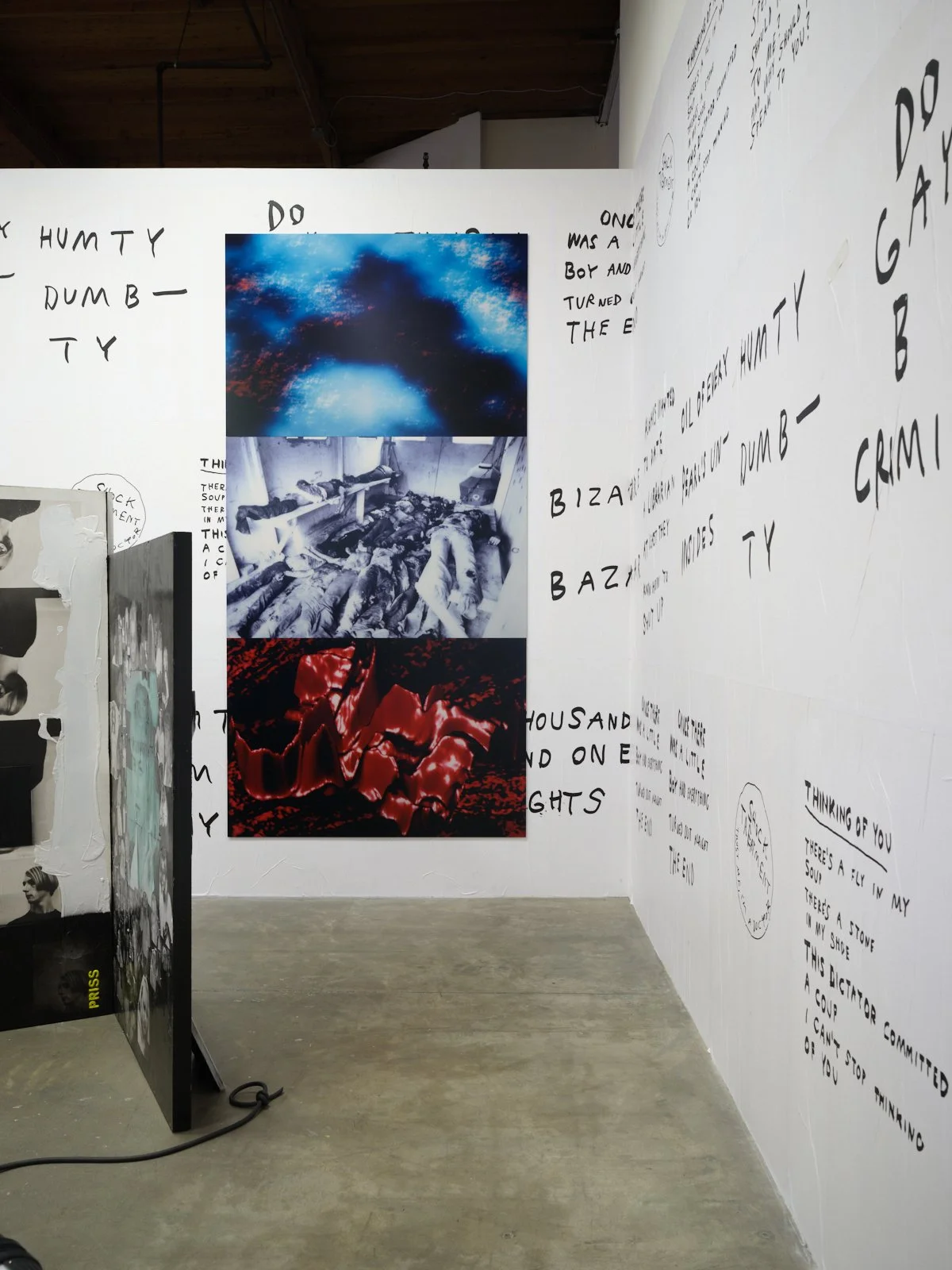  Installation view of  Phallus :: Fascinum :: Fascism , 2025. Courtesy of the artists and The Box LA. Photo: Fredrik Nilsen 