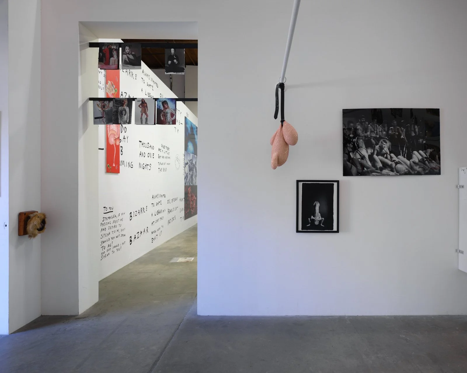  Installation view of  Phallus :: Fascinum :: Fascism , 2025. Courtesy of the artists and The Box LA. Photo: Fredrik Nilsen 
