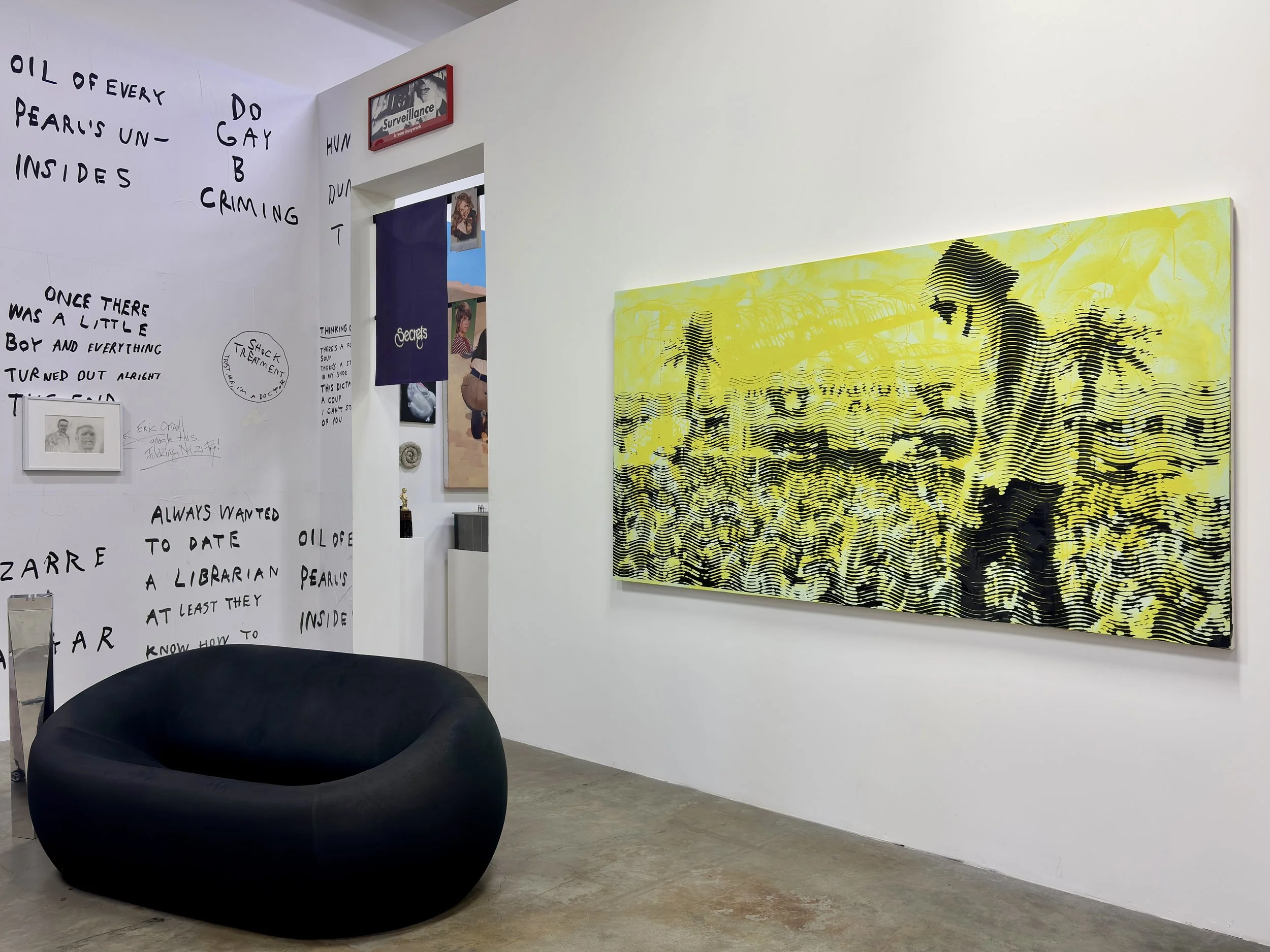  Installation view of  Phallus :: Fascinum :: Fascism , 2025. Courtesy of the artists and The Box LA. Photo: Fredrik Nilsen 