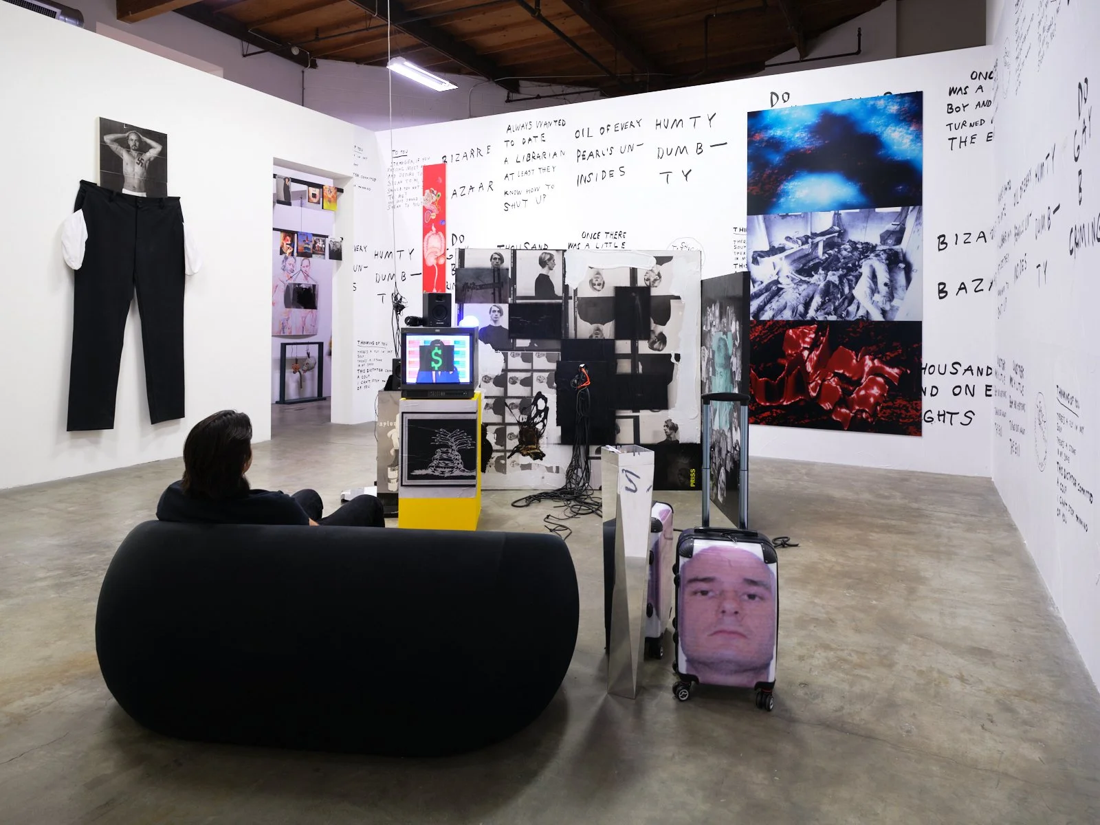  Installation view of  Phallus :: Fascinum :: Fascism , 2025. Courtesy of the artists and The Box LA. Photo: Fredrik Nilsen 