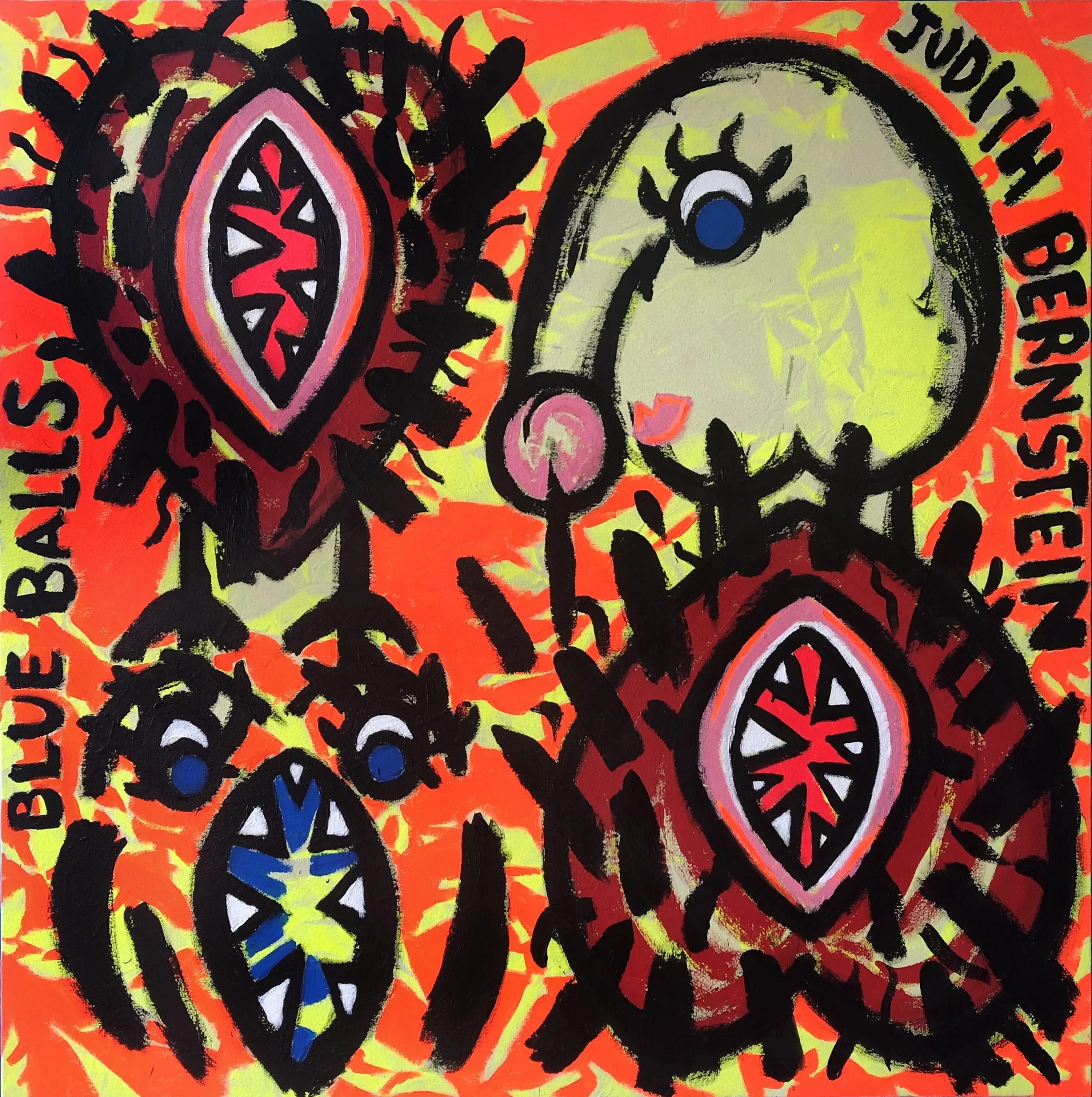 web_JB6065_Blue Balls (Yellow Ground) 2_2019_Acrylic and oil on canvas_48 x 48 inches.jpg