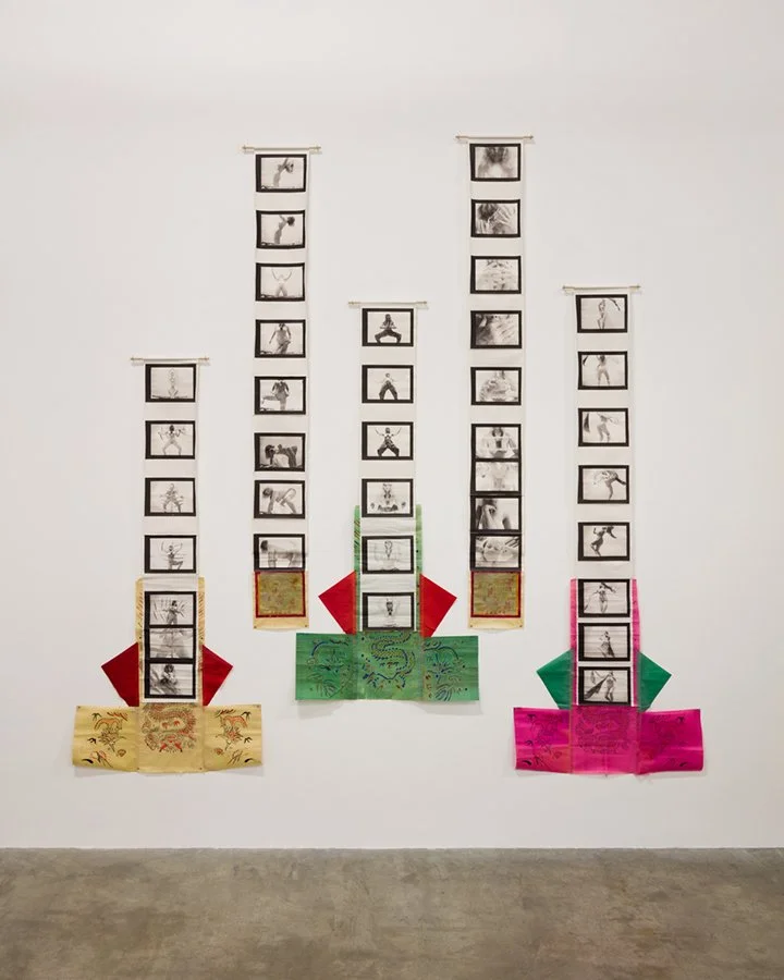  Barbara T. Smith  The 21st Century Odyssey:  Who Are We? Where Do We Come From? Where Are We Going?: Paper Trail, Videophone Scrolls , 1994  Photo: Fredrik Nilsen 