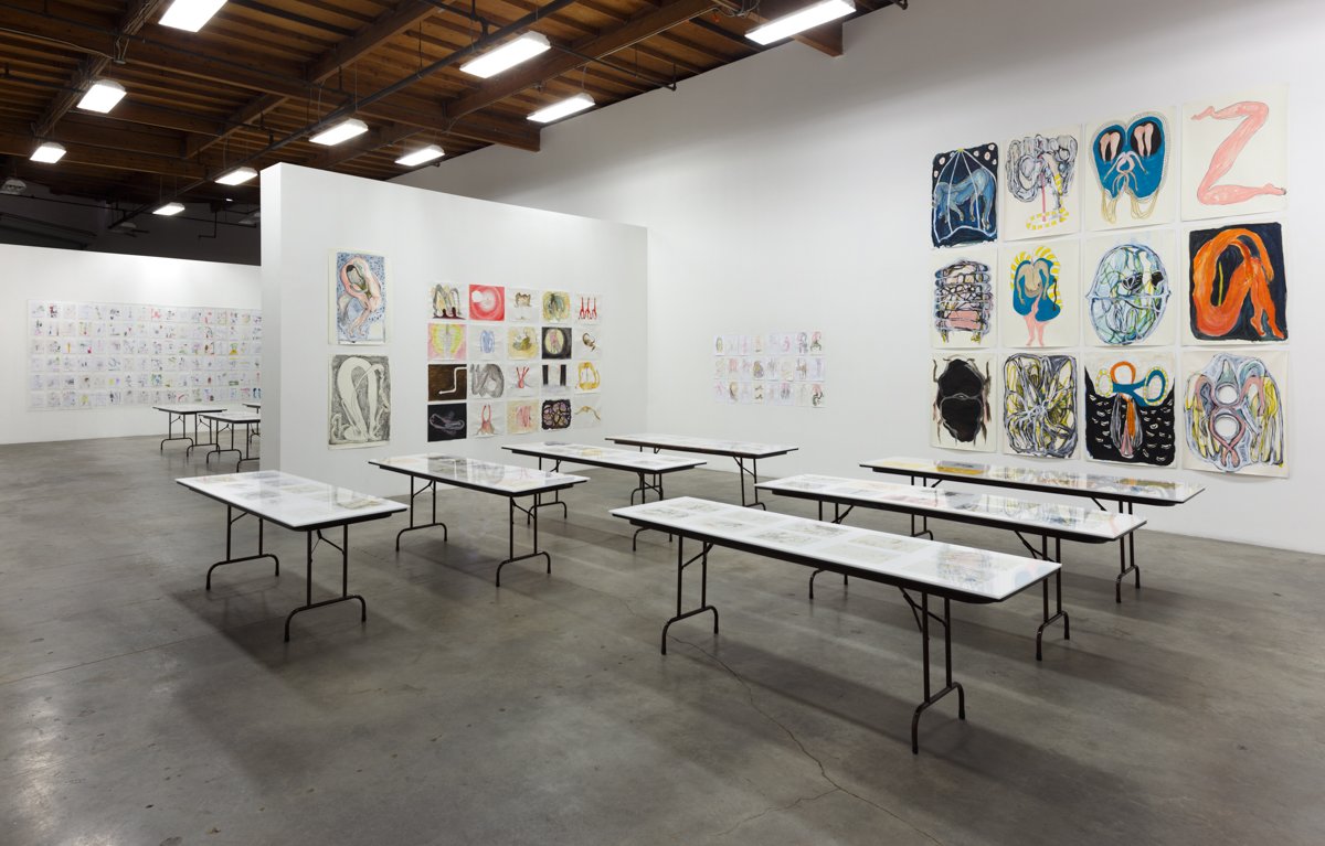   Men in LA: Three Generations of Drawings  Installation View The Box, 2014  Photo: Fredrik Nilsen 