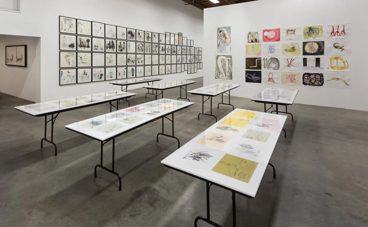   Men in LA: Three Generations of Drawings  Installation View The Box, 2014  Photo: Fredrik Nilsen 