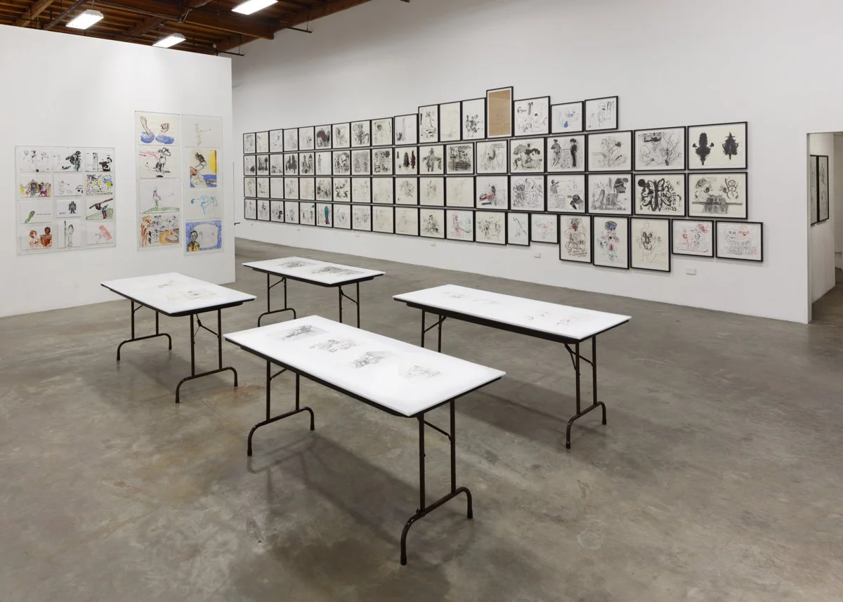   Men in LA: Three Generations of Drawings  Installation View The Box, 2014  Photo: Fredrik Nilsen 