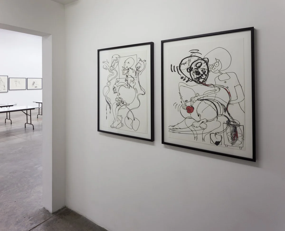   Men in LA: Three Generations of Drawings  Installation View The Box, 2014  Photo: Fredrik Nilsen 