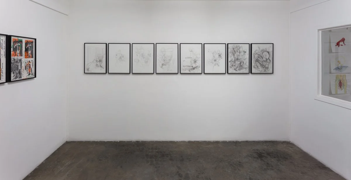   Men in LA: Three Generations of Drawings  Installation View The Box, 2014  Photo: Fredrik Nilsen 