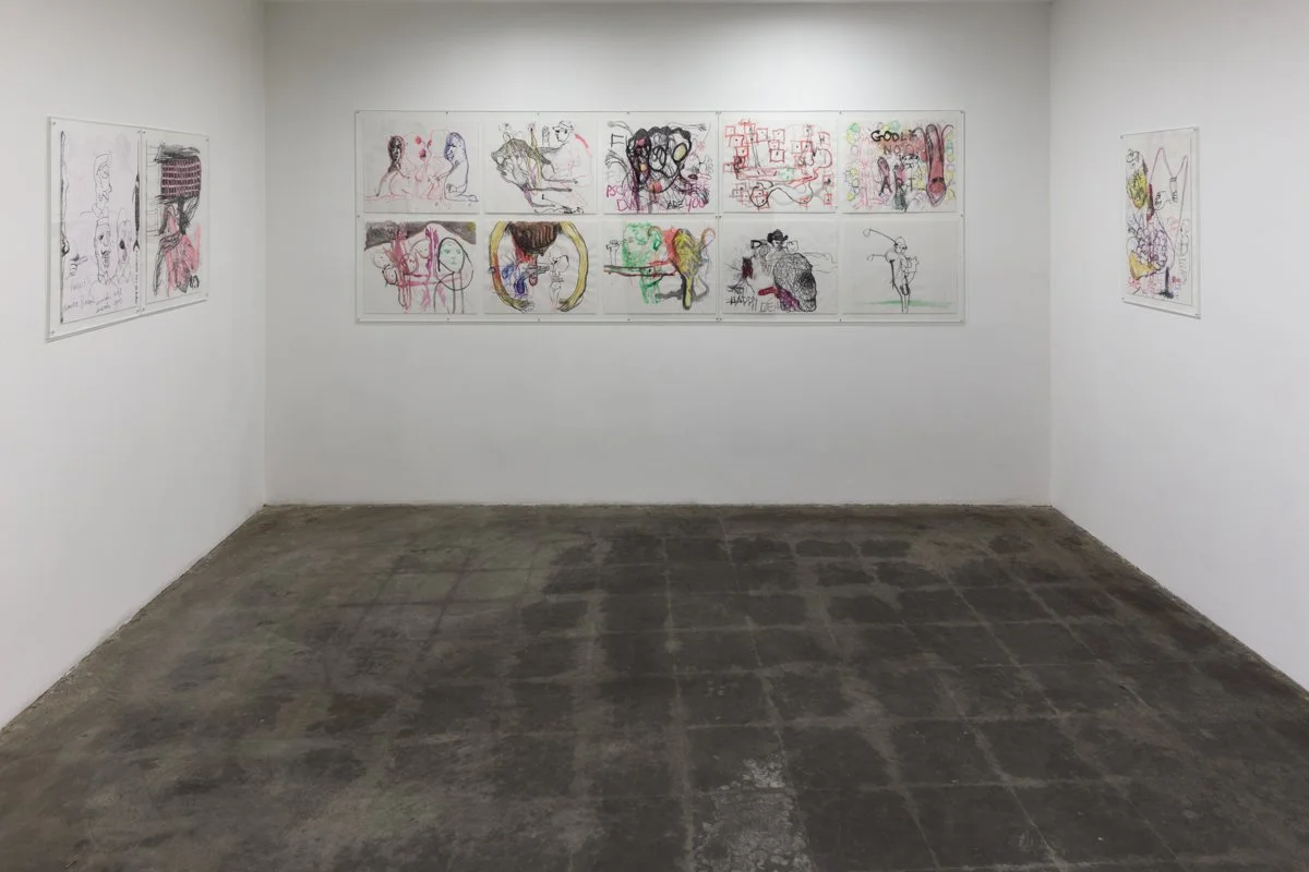   Men in LA: Three Generations of Drawings  Installation View The Box, 2014  Photo: Fredrik Nilsen 