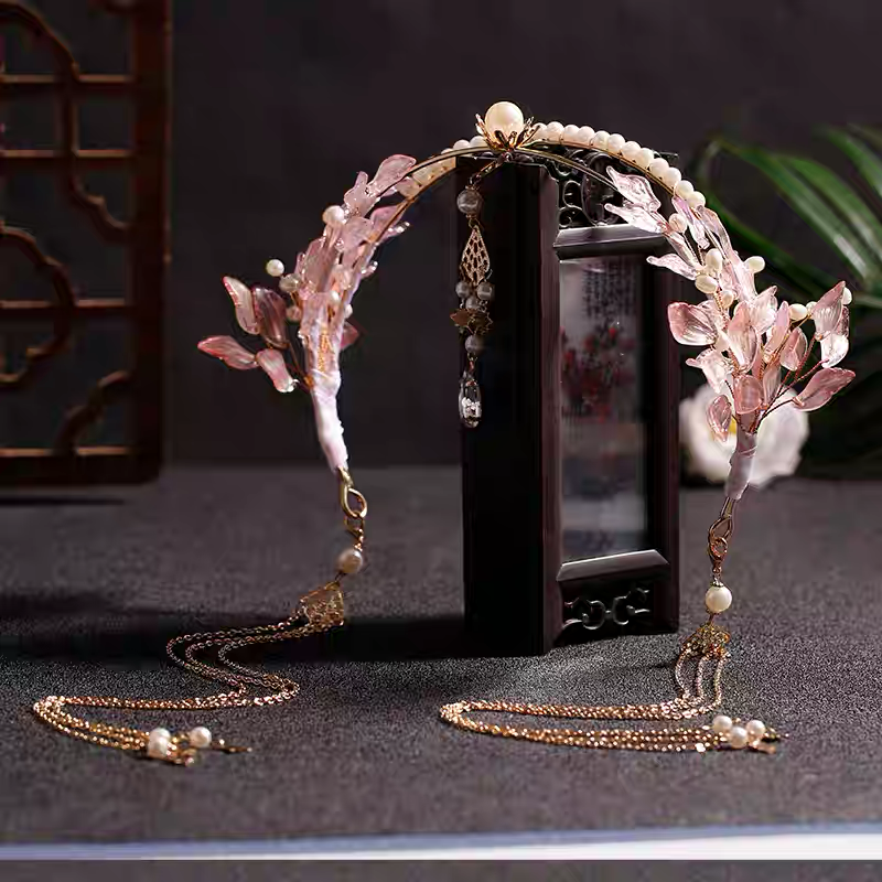 Flying-Flower Long-Tassel Hairpin Hoop