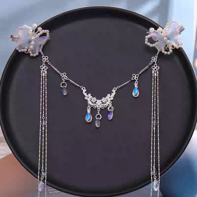 Purple Butterfly: Dual-purpose Back Press & Forehead Chain