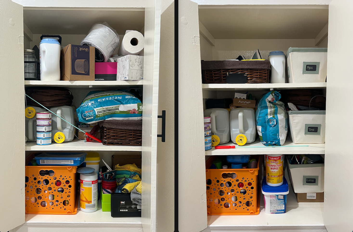 Linen / Utility Closet Declutter