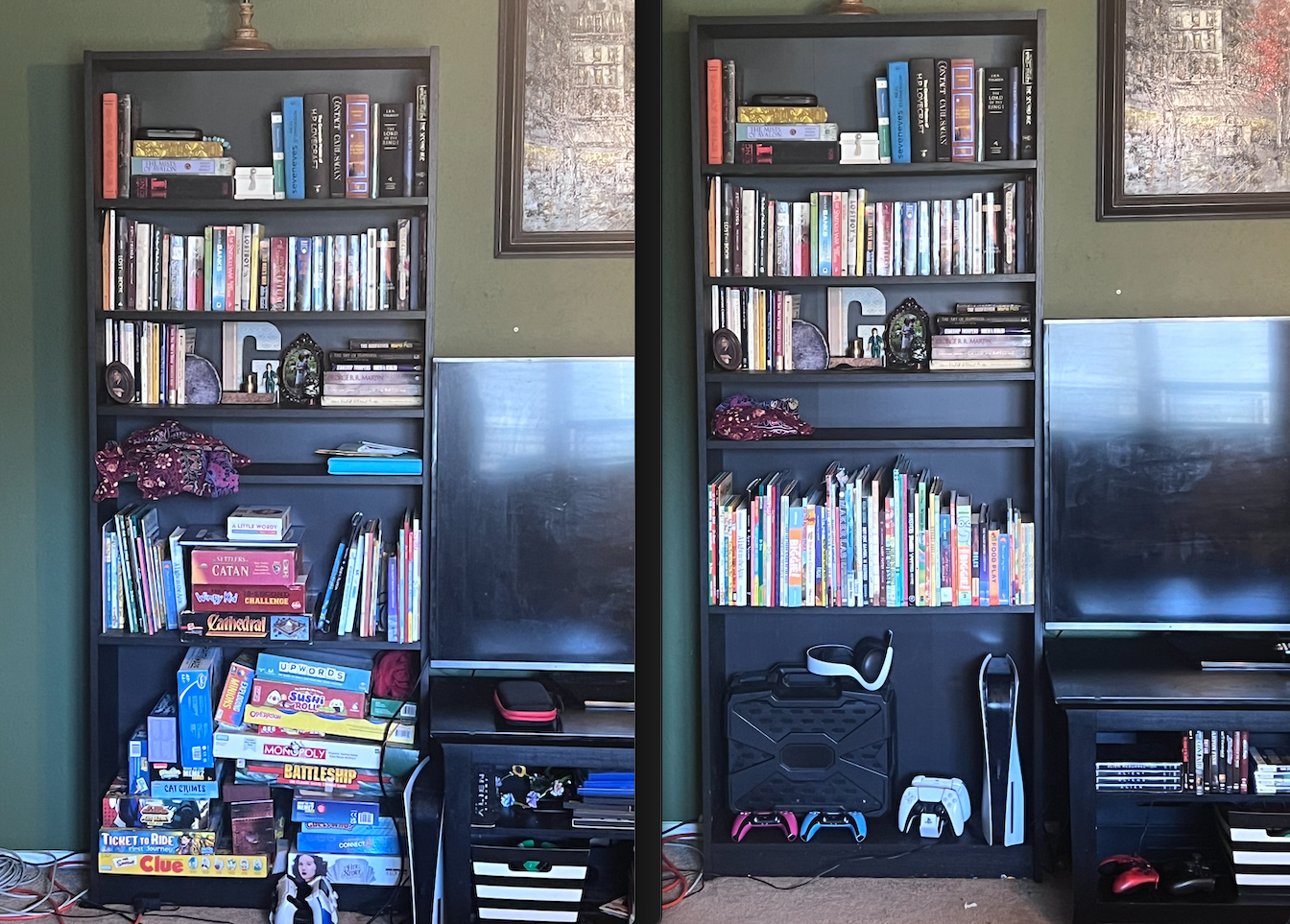 Bookshelves Declutter