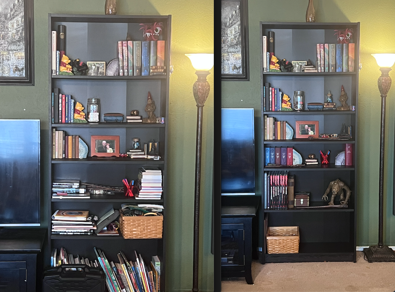 Bookshelves Declutter