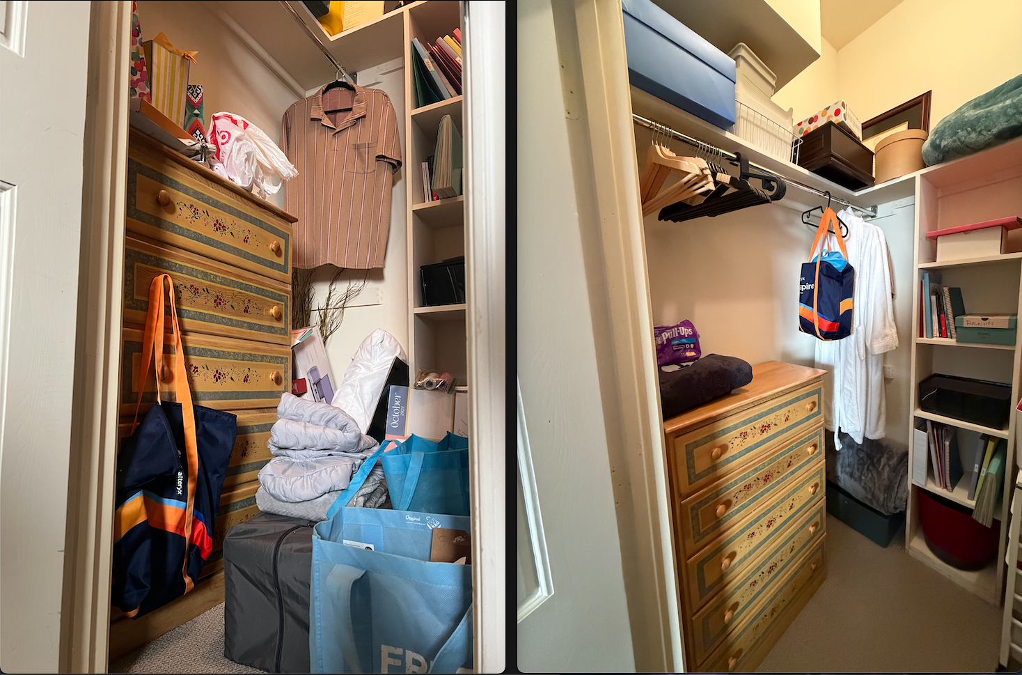 Guest Closet - Visitor Storage, Photo Boxes, Linens