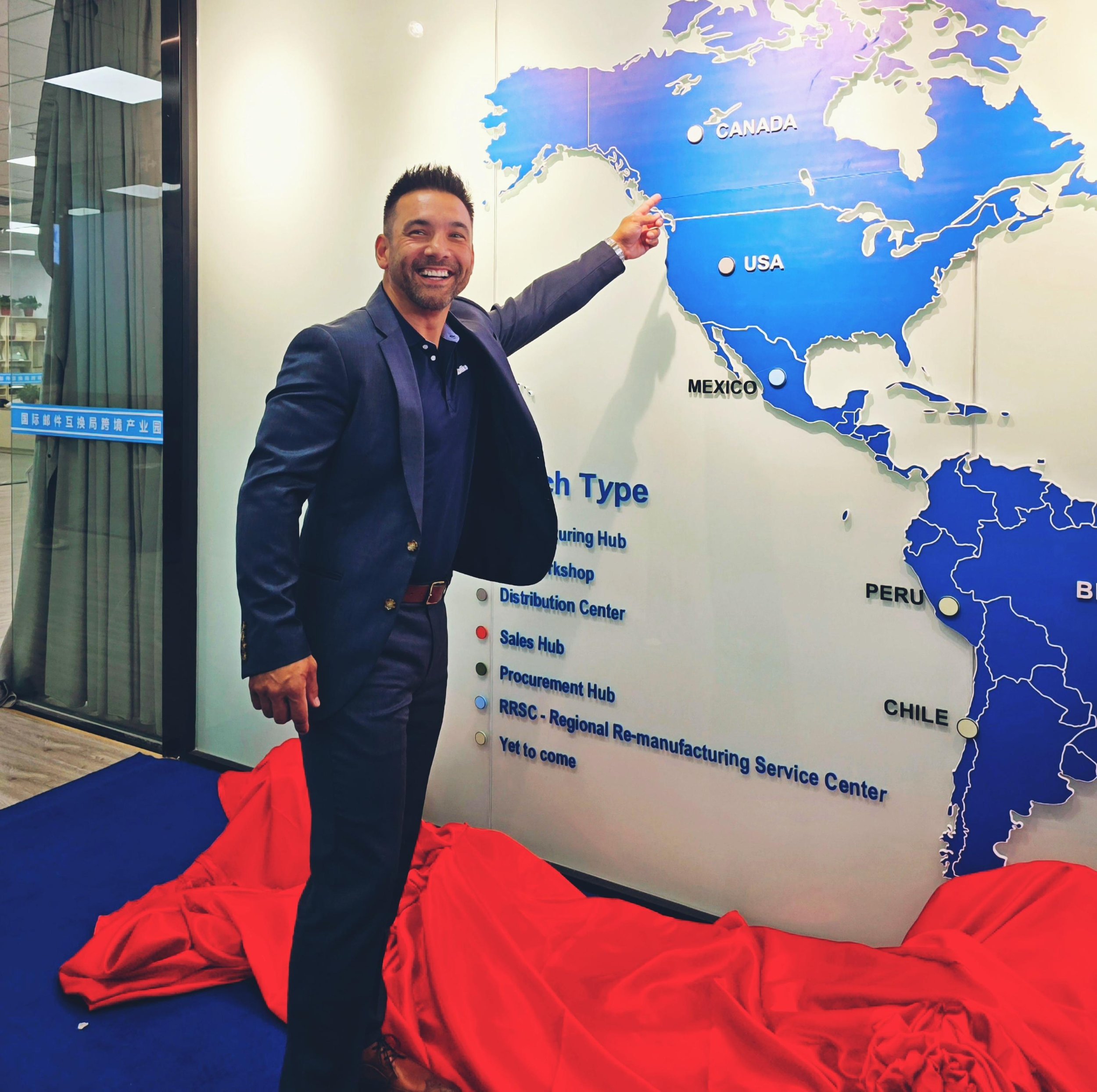 Jeff Amadatsu working in China.