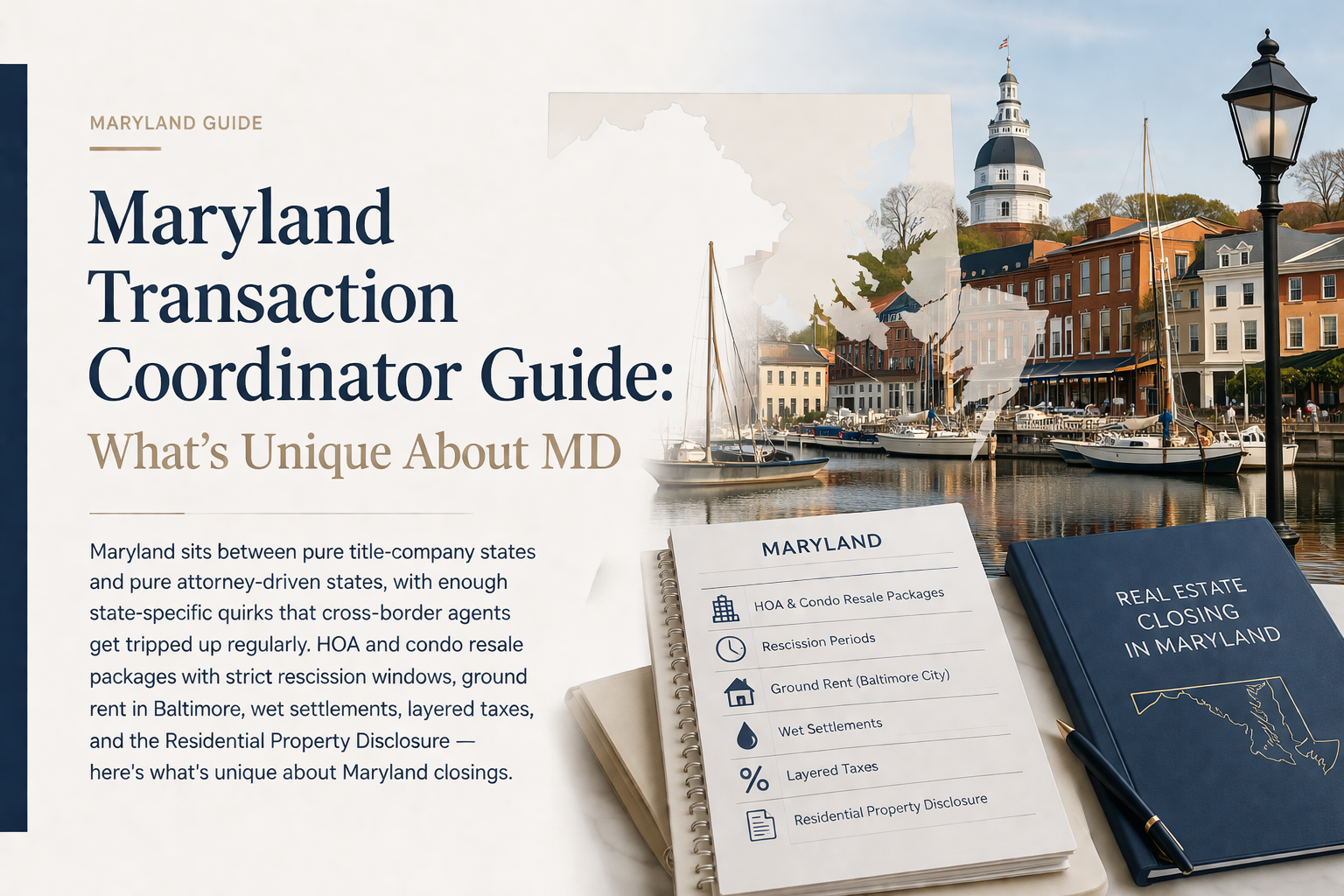 Maryland Transaction Coordinator Guide: What's Unique About MD Closings