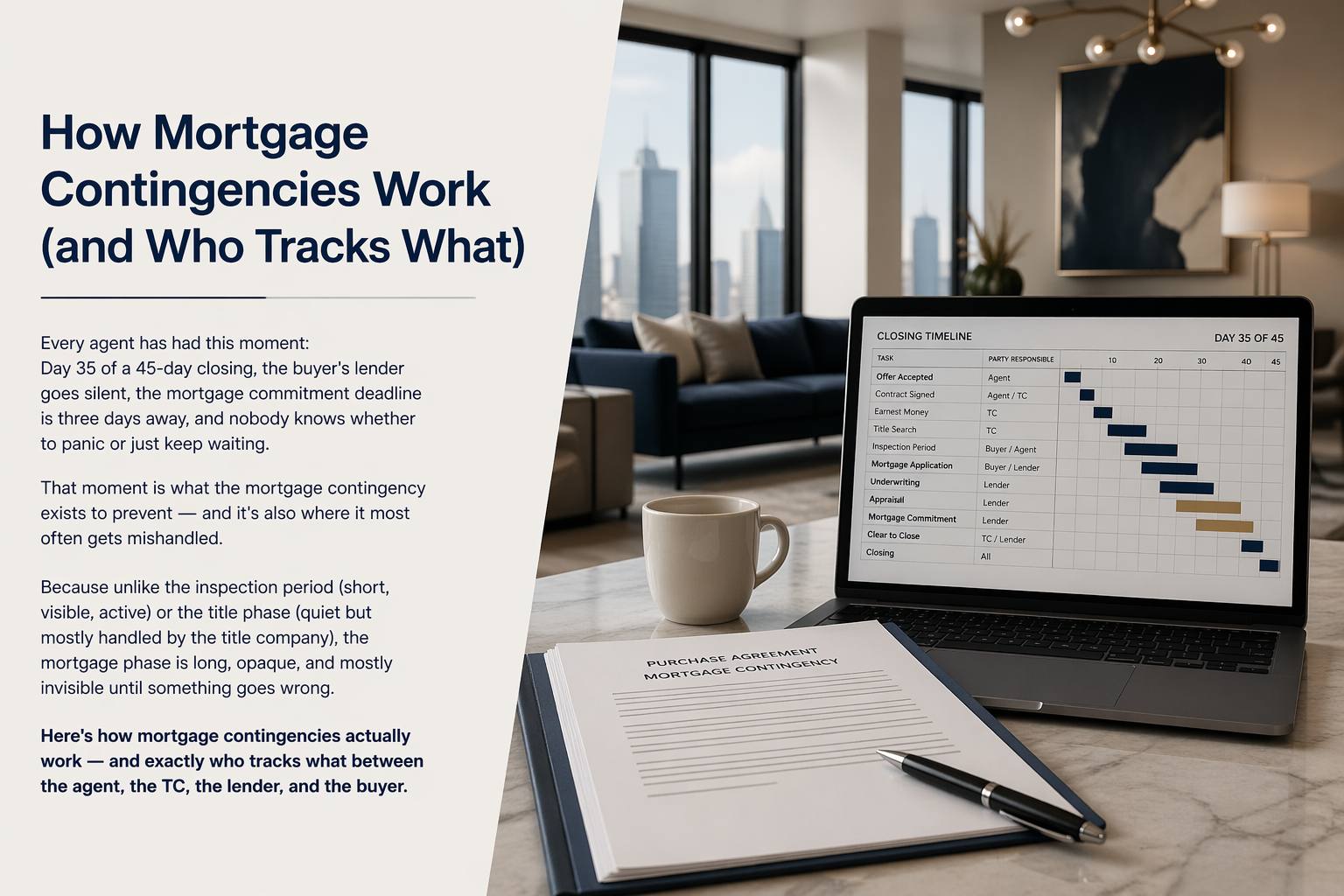 How Mortgage Contingencies Actually Work (and Who Tracks What)