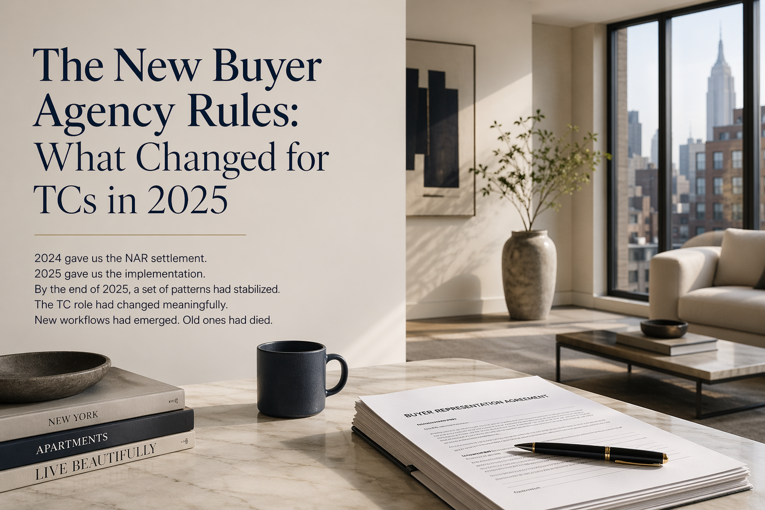 The New Buyer Agency Rules: What Changed for TCs in 2025