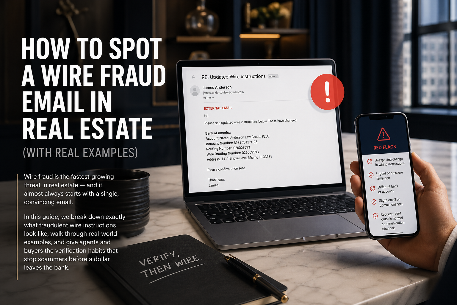How to Spot a Wire Fraud Email in Real Estate (With Real Examples)