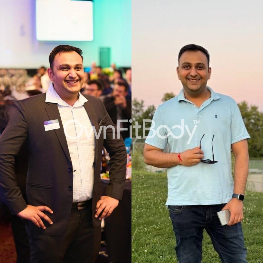 Side-by-side photos of the same man, one in formal attire at an event and the other in casual clothes outdoors, holding sunglasses and a cellphone.