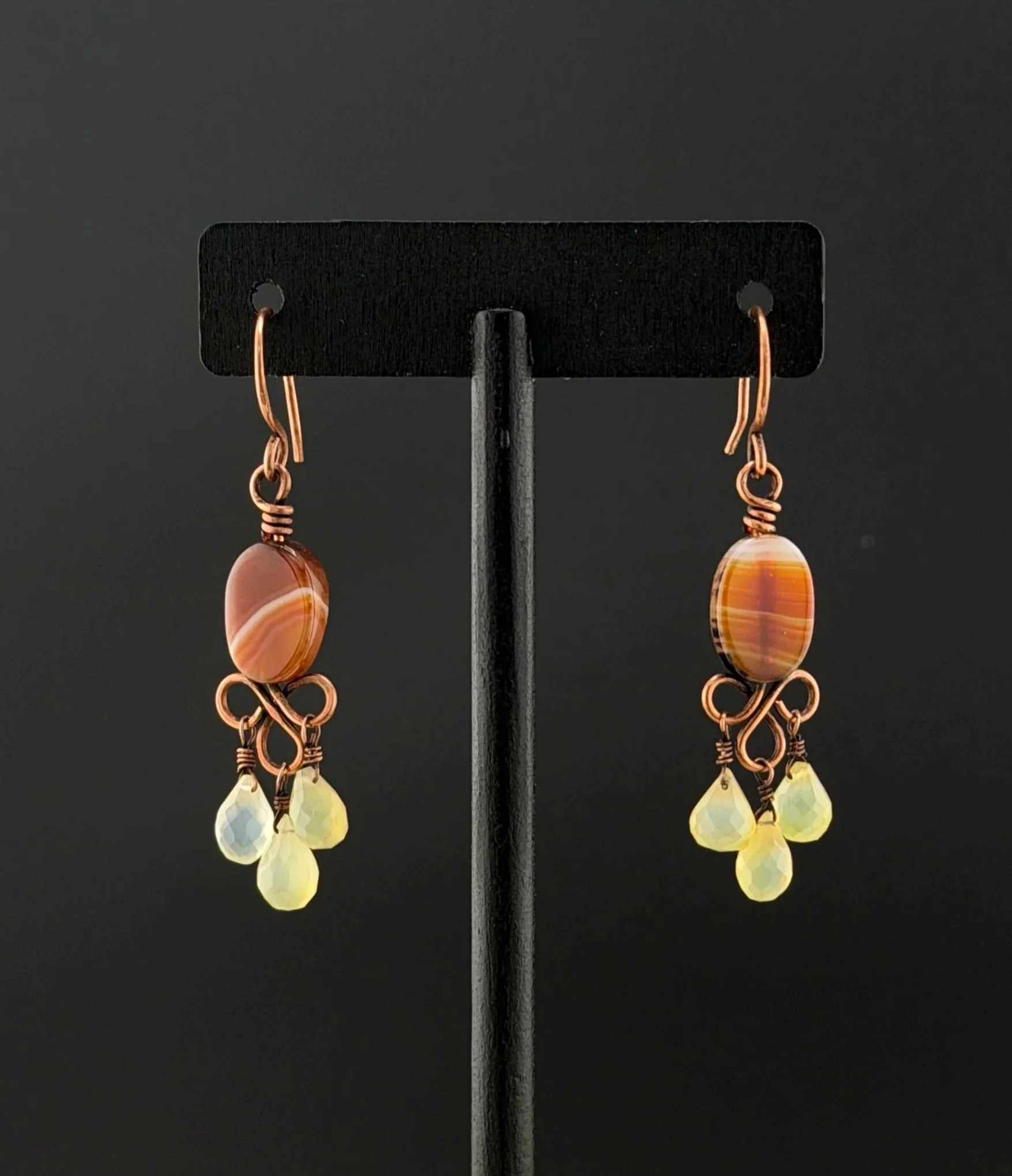 Lemon Opal Agate Earrings