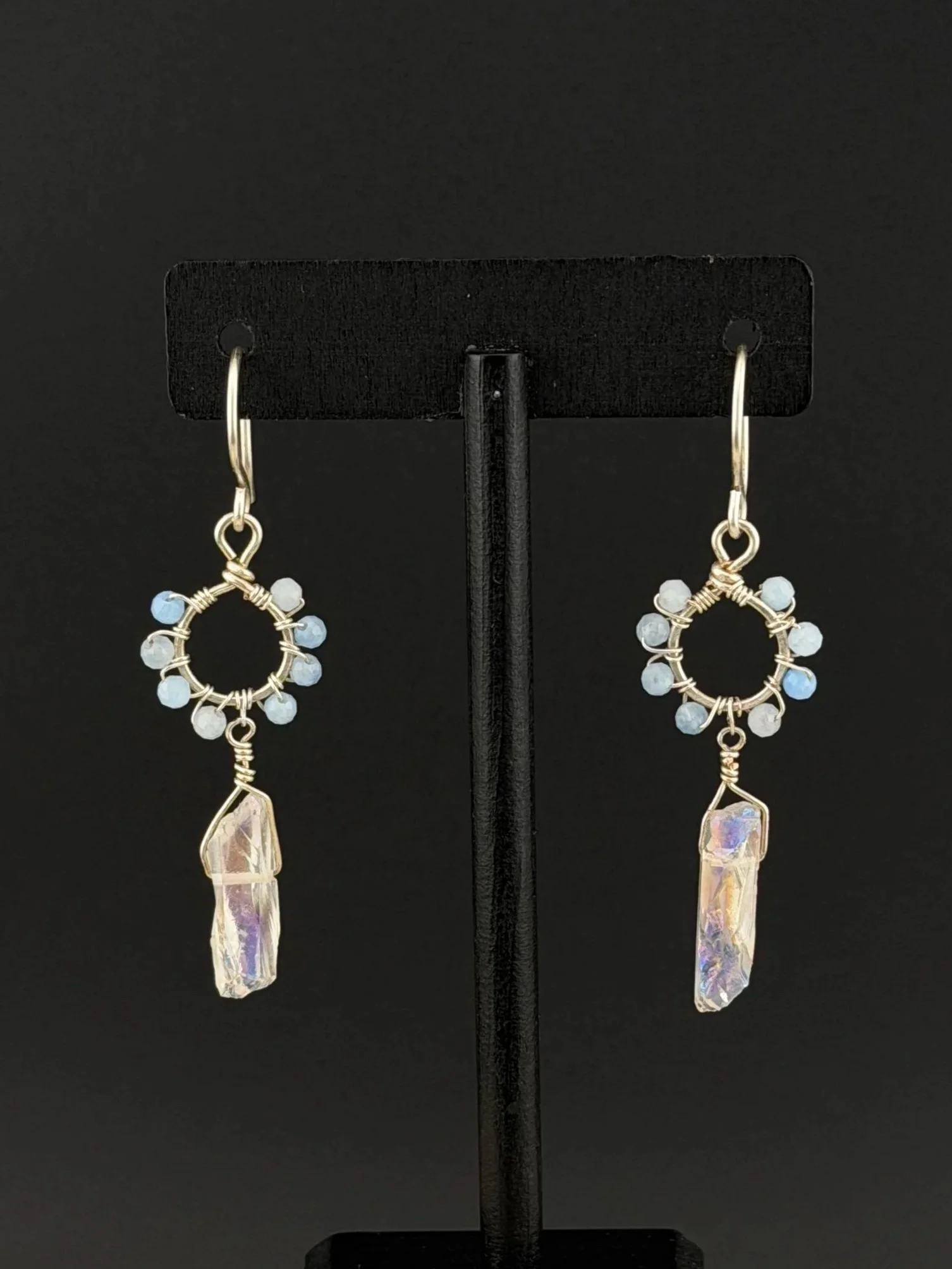 Crystal Dangle Hoops