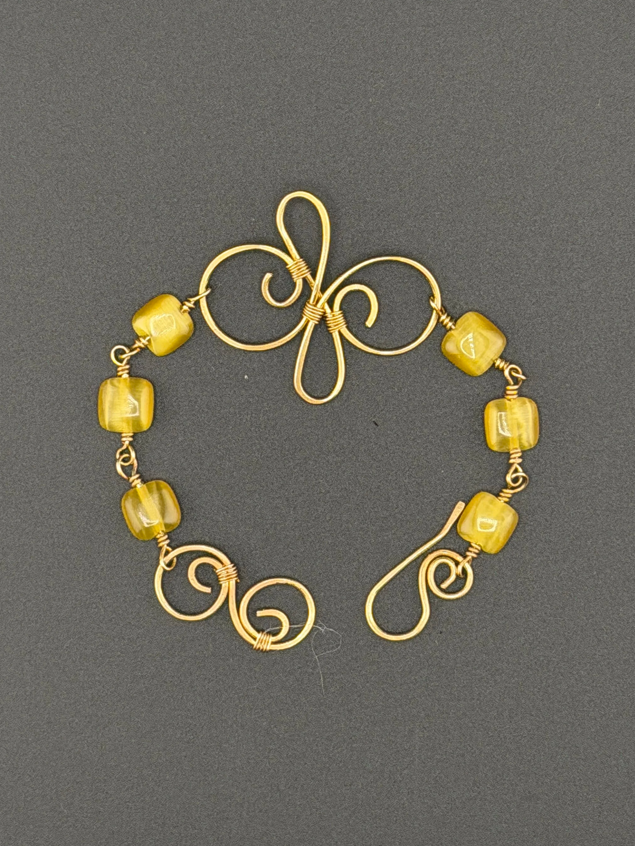 Swirly Brass Bracelet